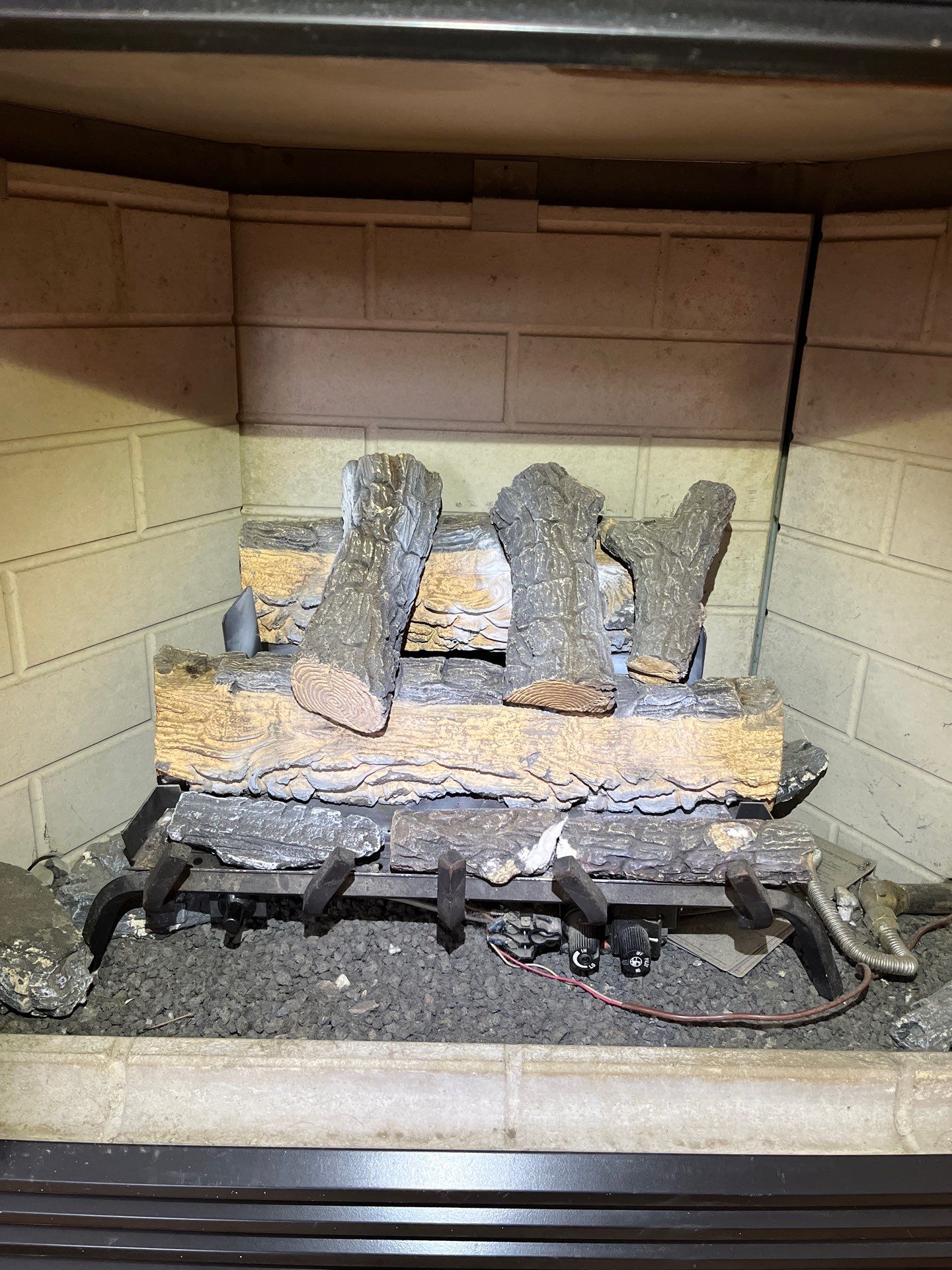 Gas Log Installation in Hampton by Premier Chimney and Roofing