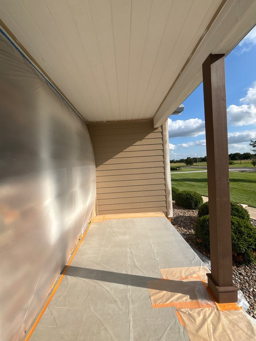 Exterior Painting and Wood Rot Repair for Wellsville Residence by Cougar Painting