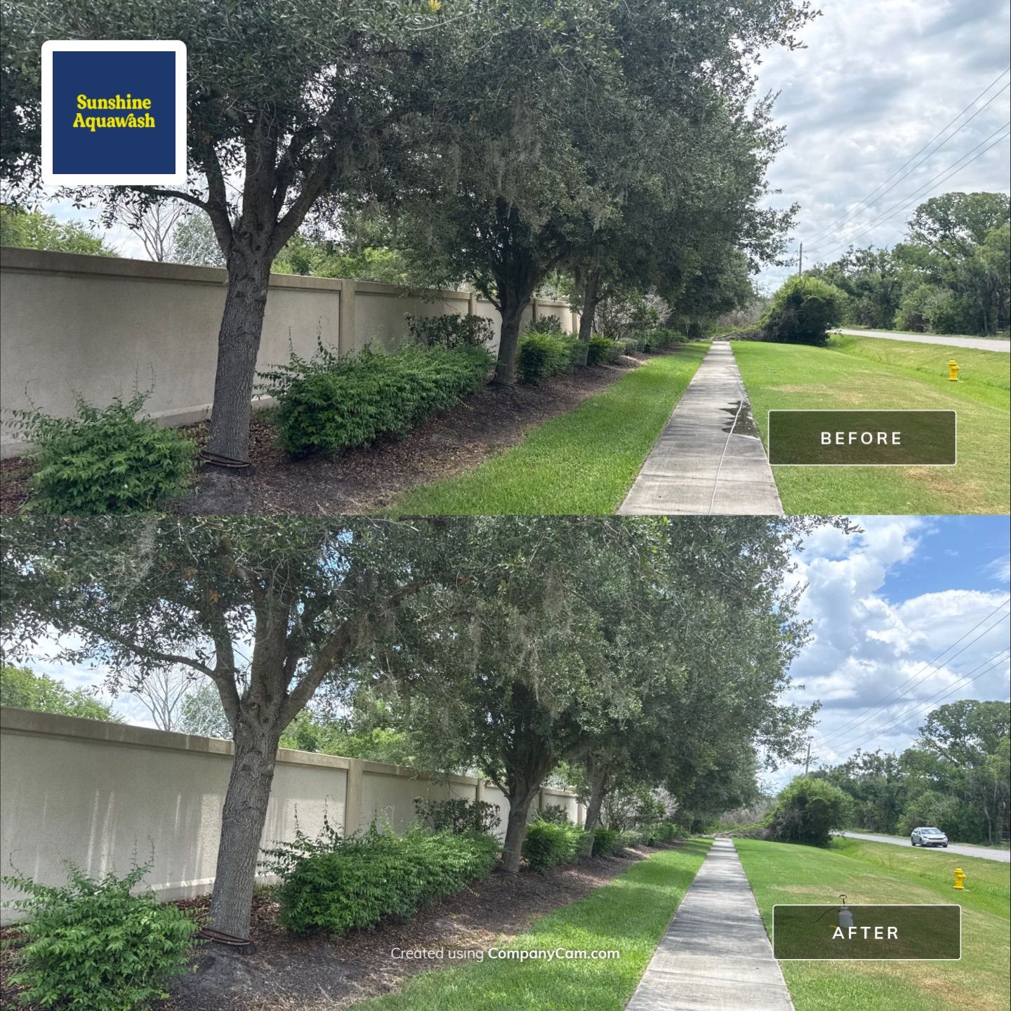 HOA Perimeter Wall & Monument Sign Cleaning – Willow Walk, Palmetto, FL 34221 by Sunshine AquaWash