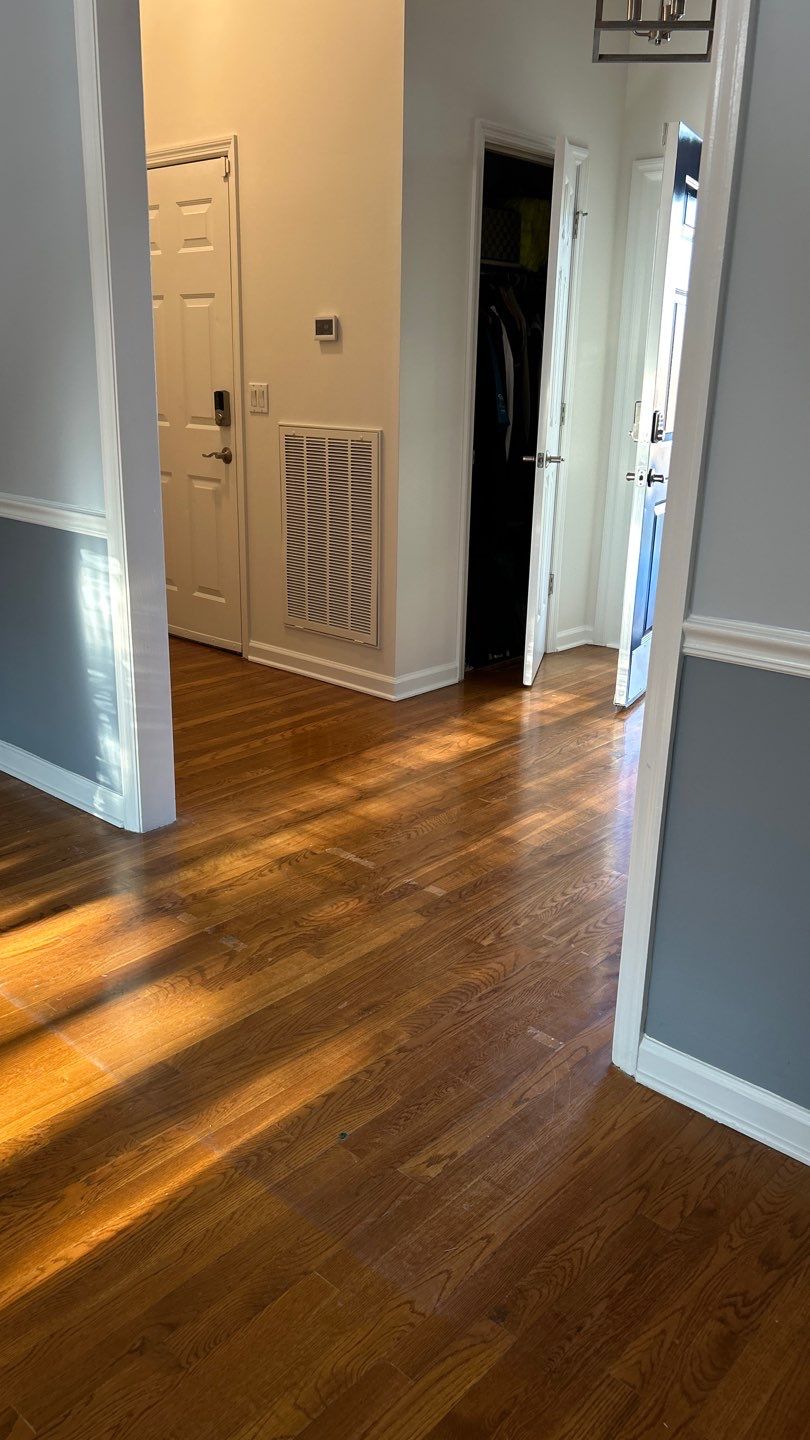 Refinished well-loved hardwoods for home sale by Footprints Floors of Nashville