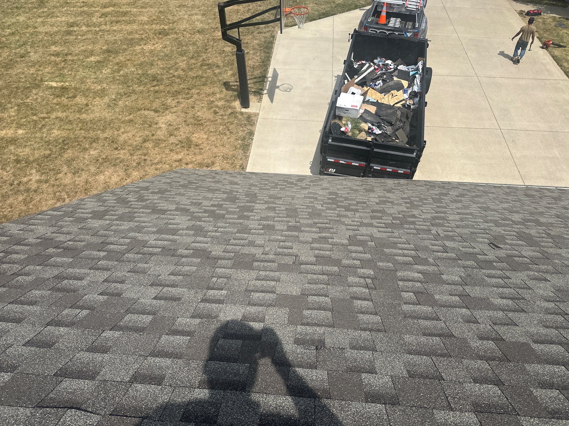 Residential Roofing Installation using Timberline HDZ Shingles - Weathered Wood by RoofX 