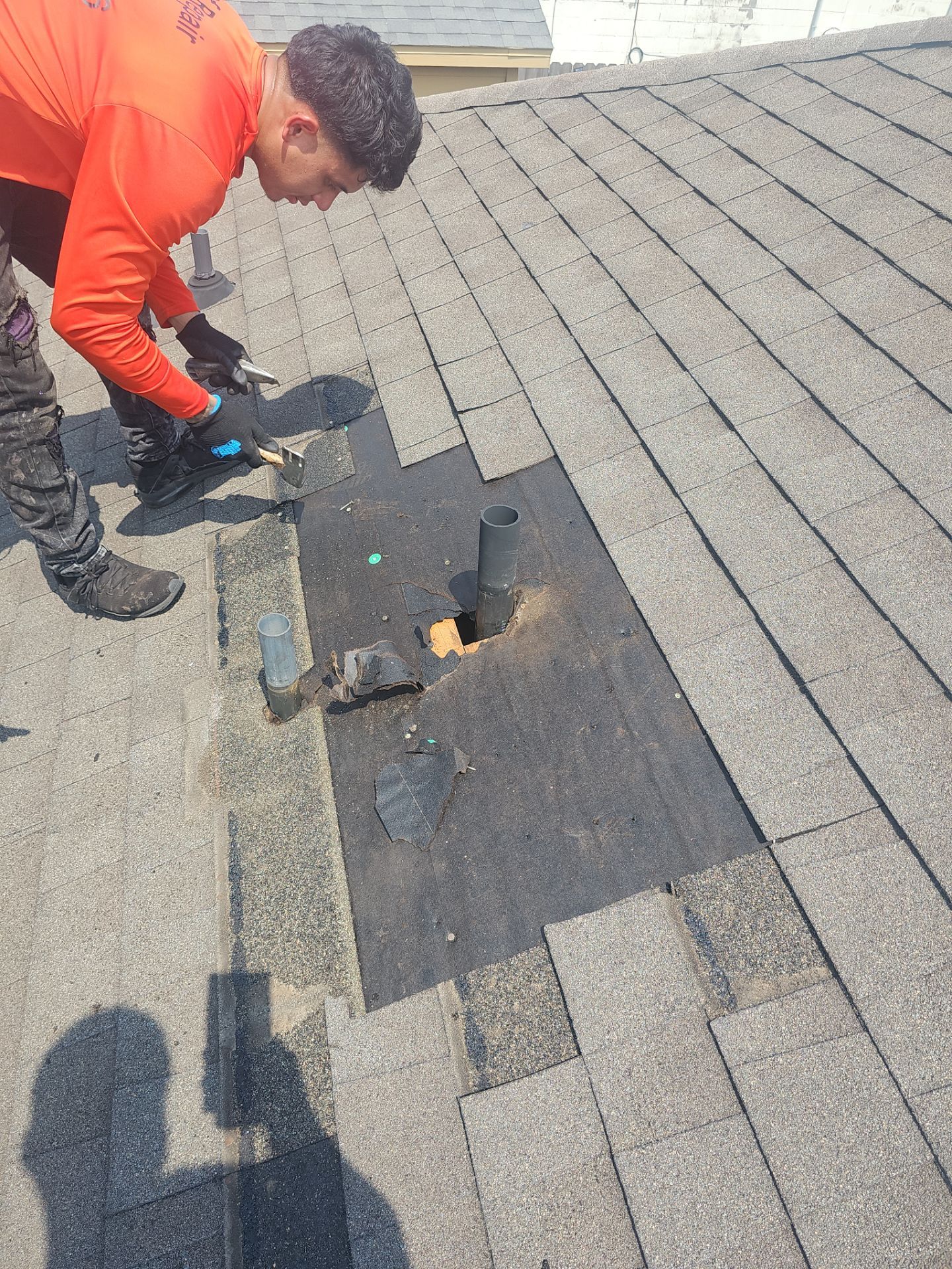Hail Damage using Owen's Corning Duration (Lifetime) Shingles by Roof Repair Company