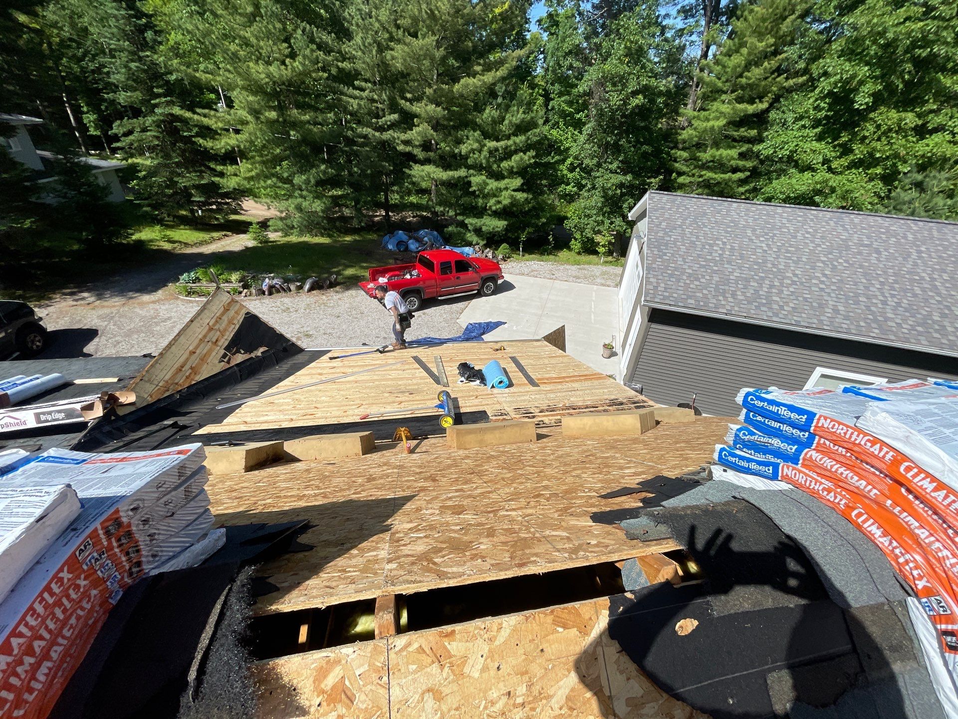 Roof Replacement using Certainteed ClimateFlex Northgate by GRACCO