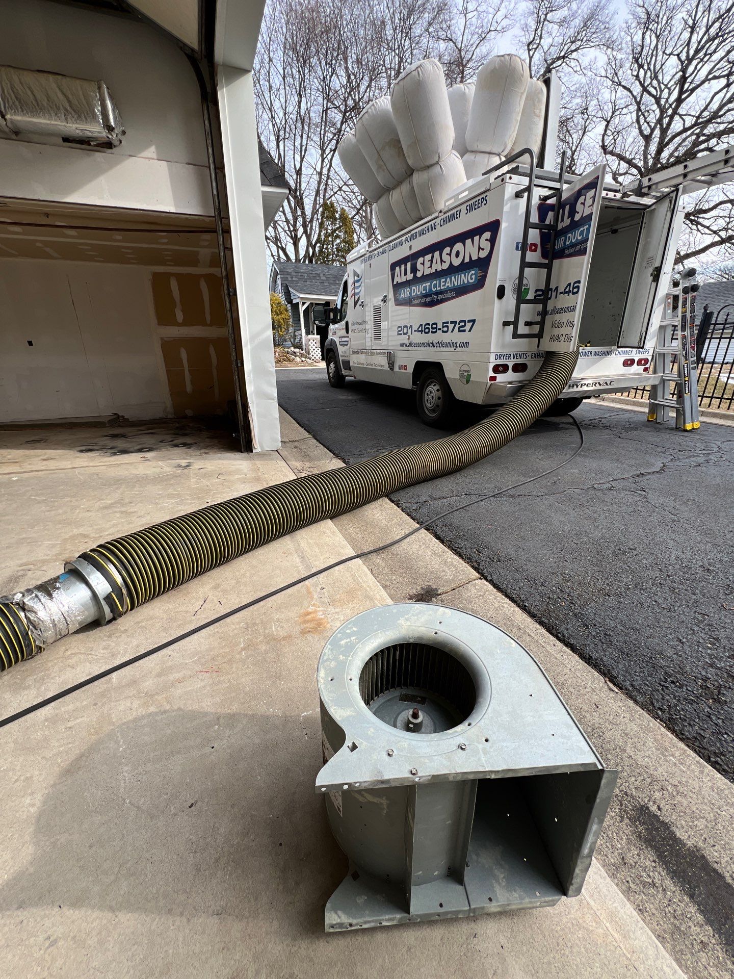 Air Duct Cleaning and Suspect Growth Removal Before and After Video/Photos Removal of mechanical component. by All Seasons Air Duct Cleaning 