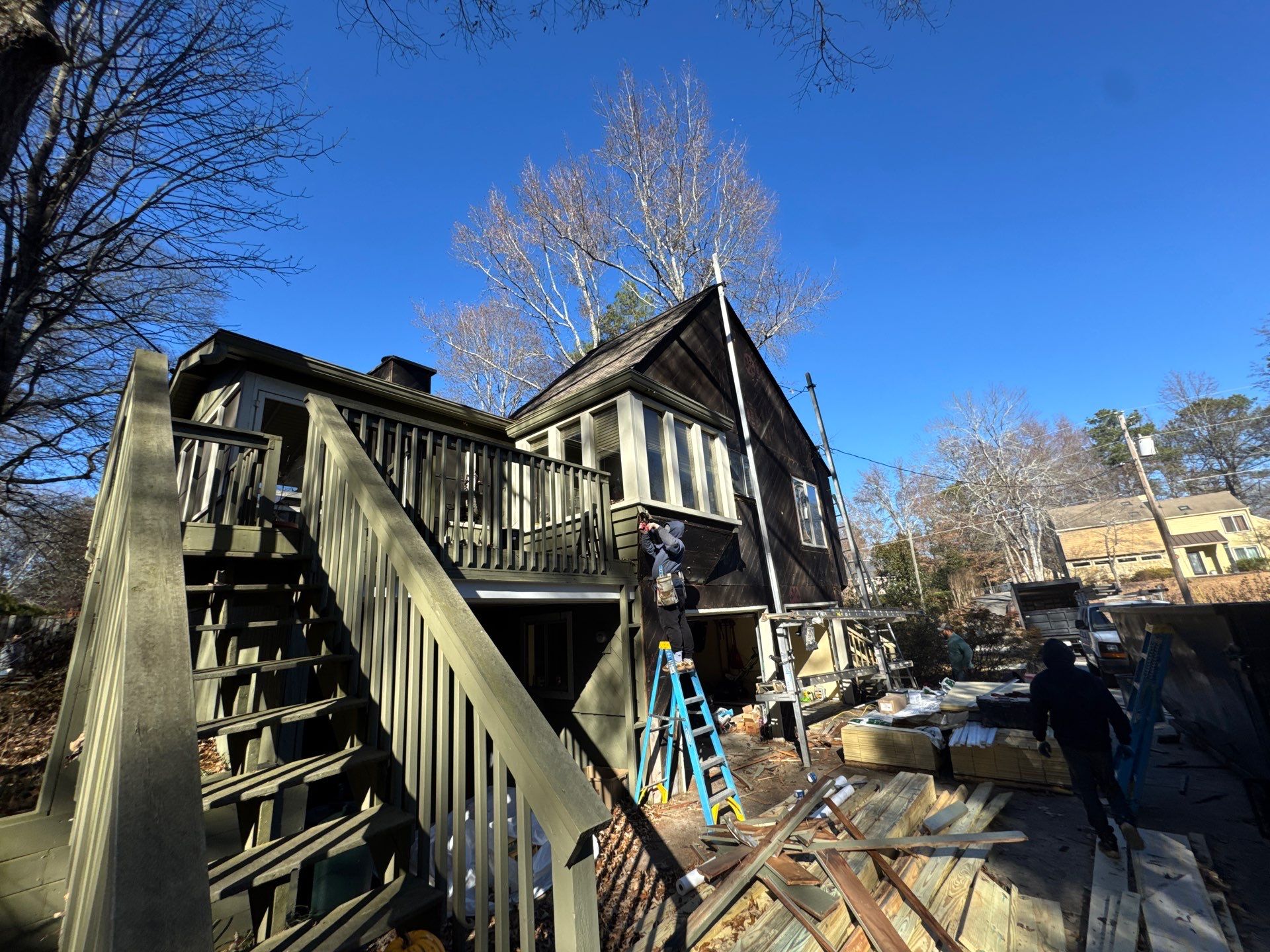 Full Exterior Siding Replacement and Deck Renovation in Marietta by Swift Home Renovations