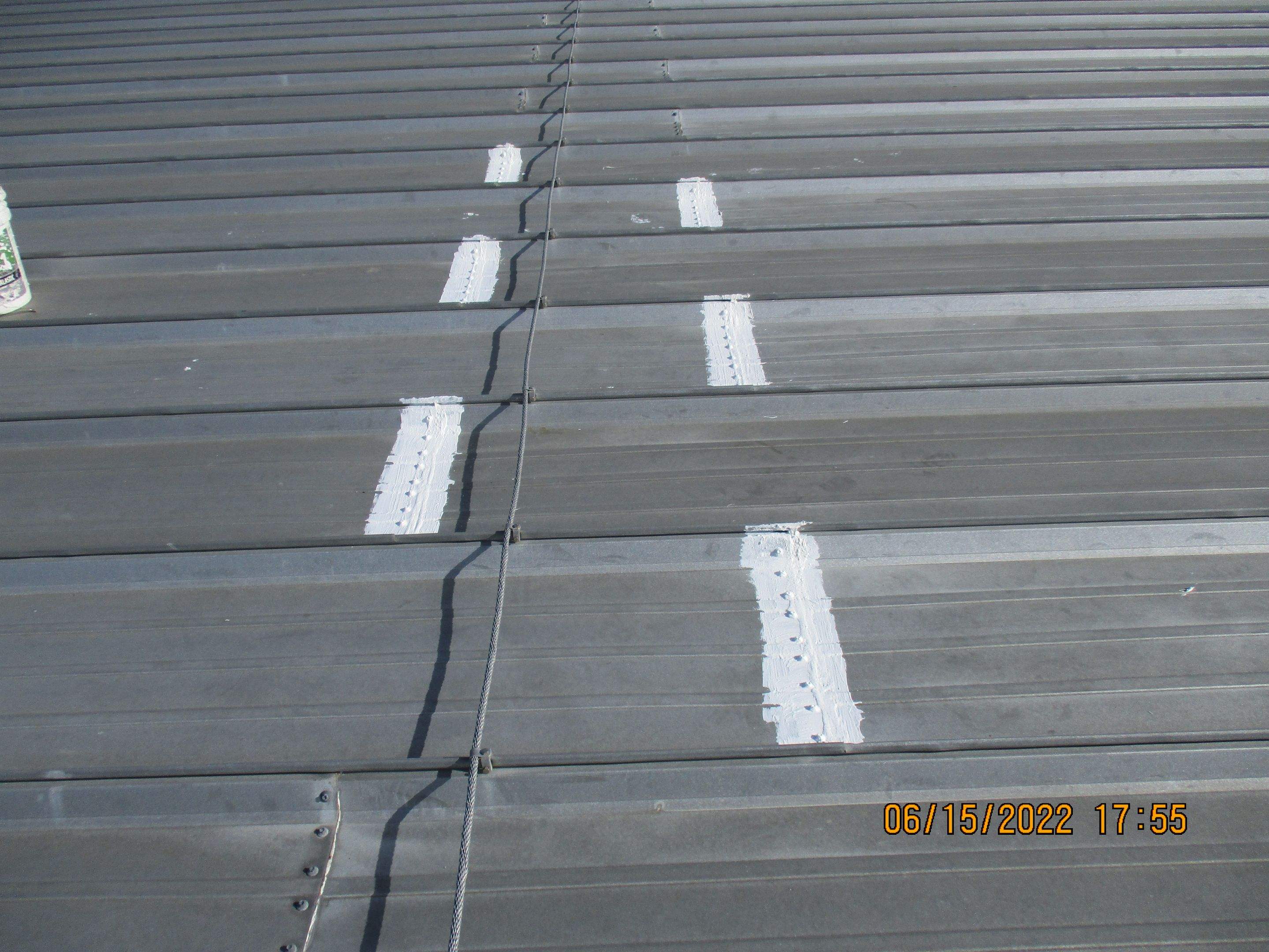 Calder Casino & Race Track Partial Metal Restoration  using #924 Eterna-Sil Premium Silicone Roof Coating by Morton Roofing, Inc.