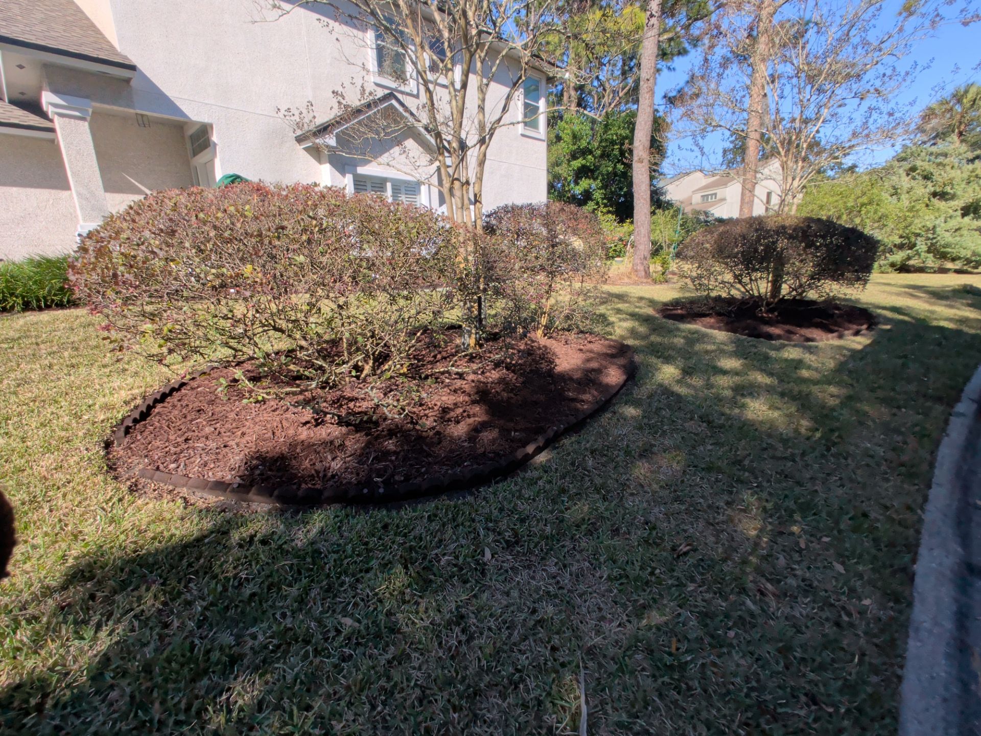 Flower Bed Cleanup & Mulch Preparation — Jacksonville Beach by Harmoni Home Services