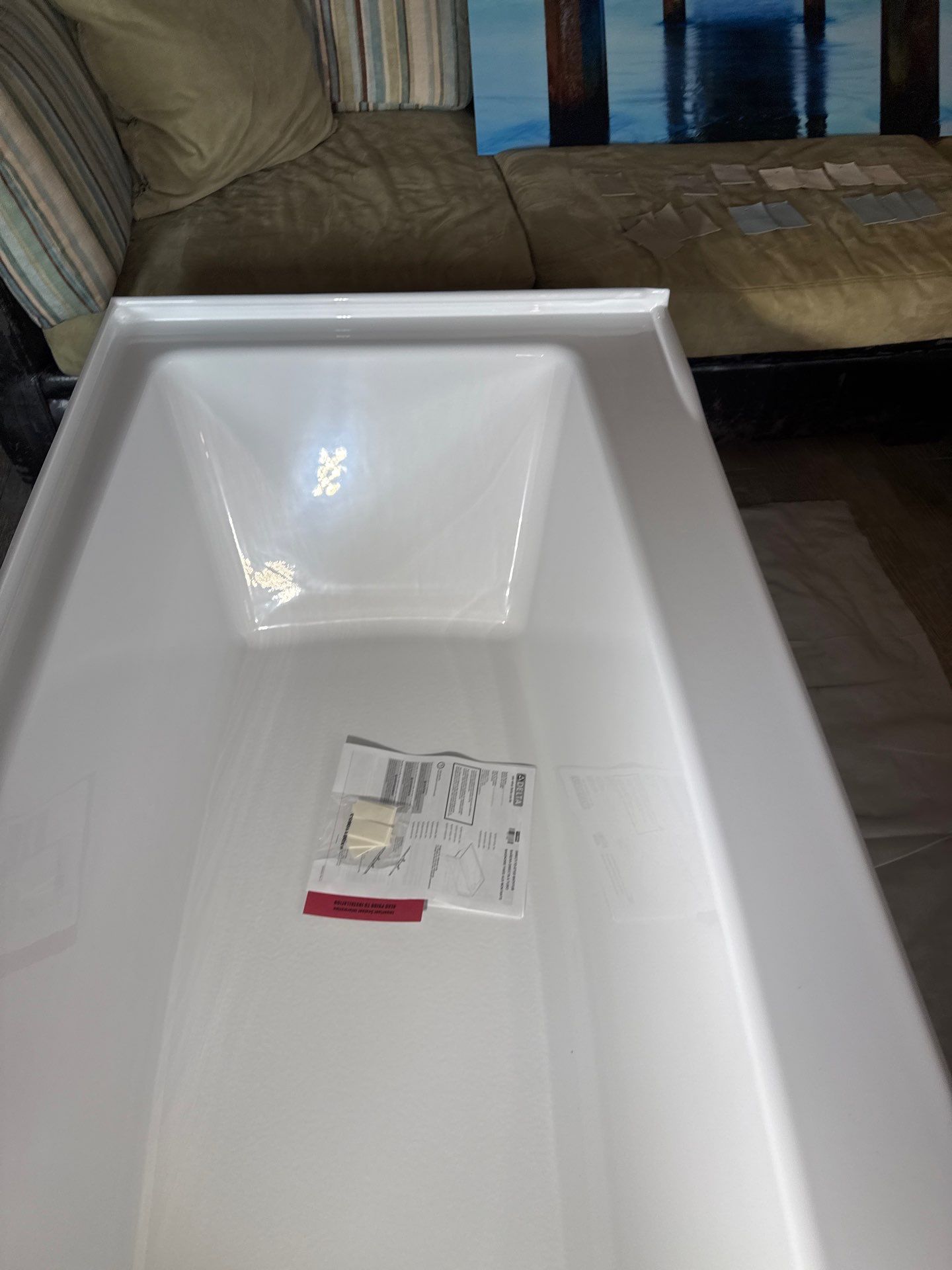 Shower Tub Installation with Underground Plumbing by Us Plumbing 