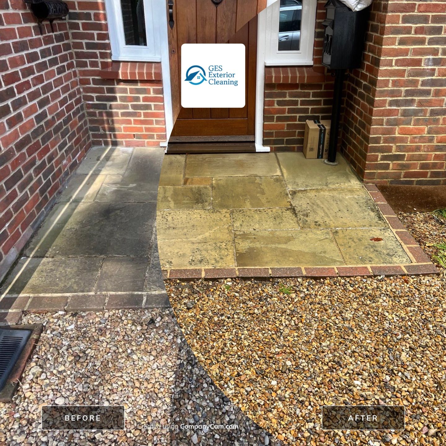 Patio Clean using 18inch Whirlaway FSC by Ges Exterior Cleaning ltd