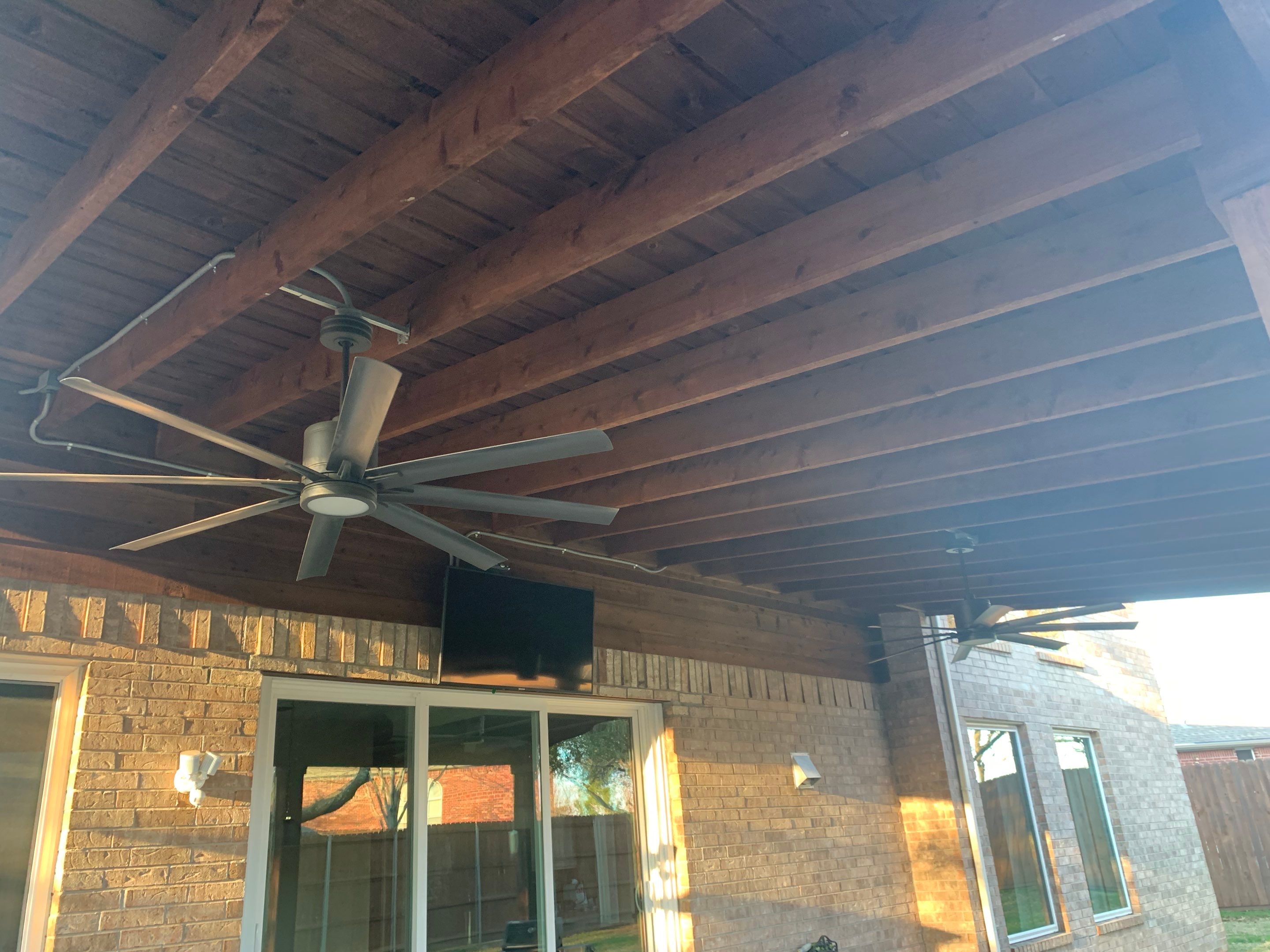Beautiful Patio Cover Installation for a current Client by First United Roofing & Construction