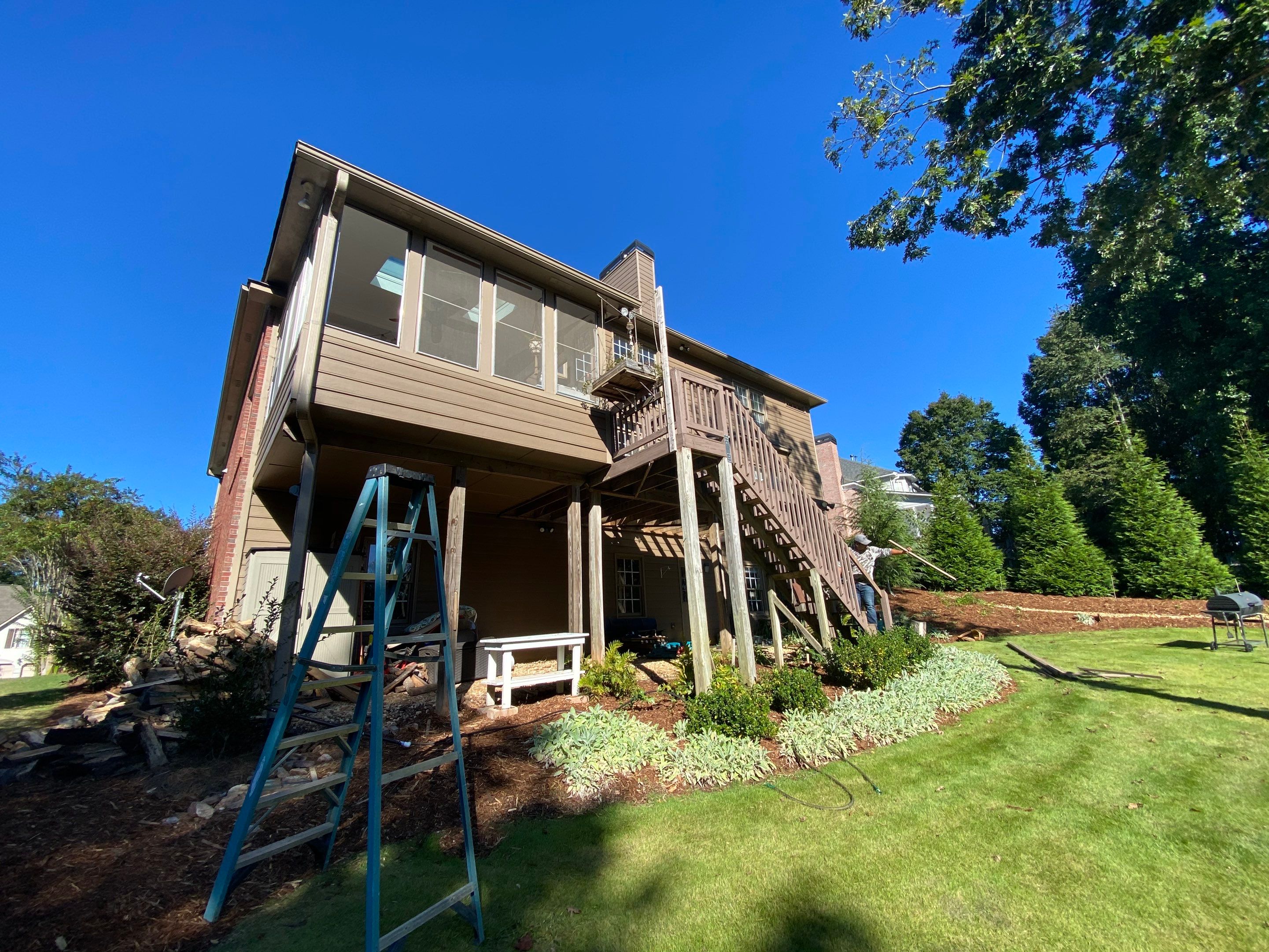 Multi-Level Deck Replacement and Bay Window Installation in Suwanee by Swift Home Renovations