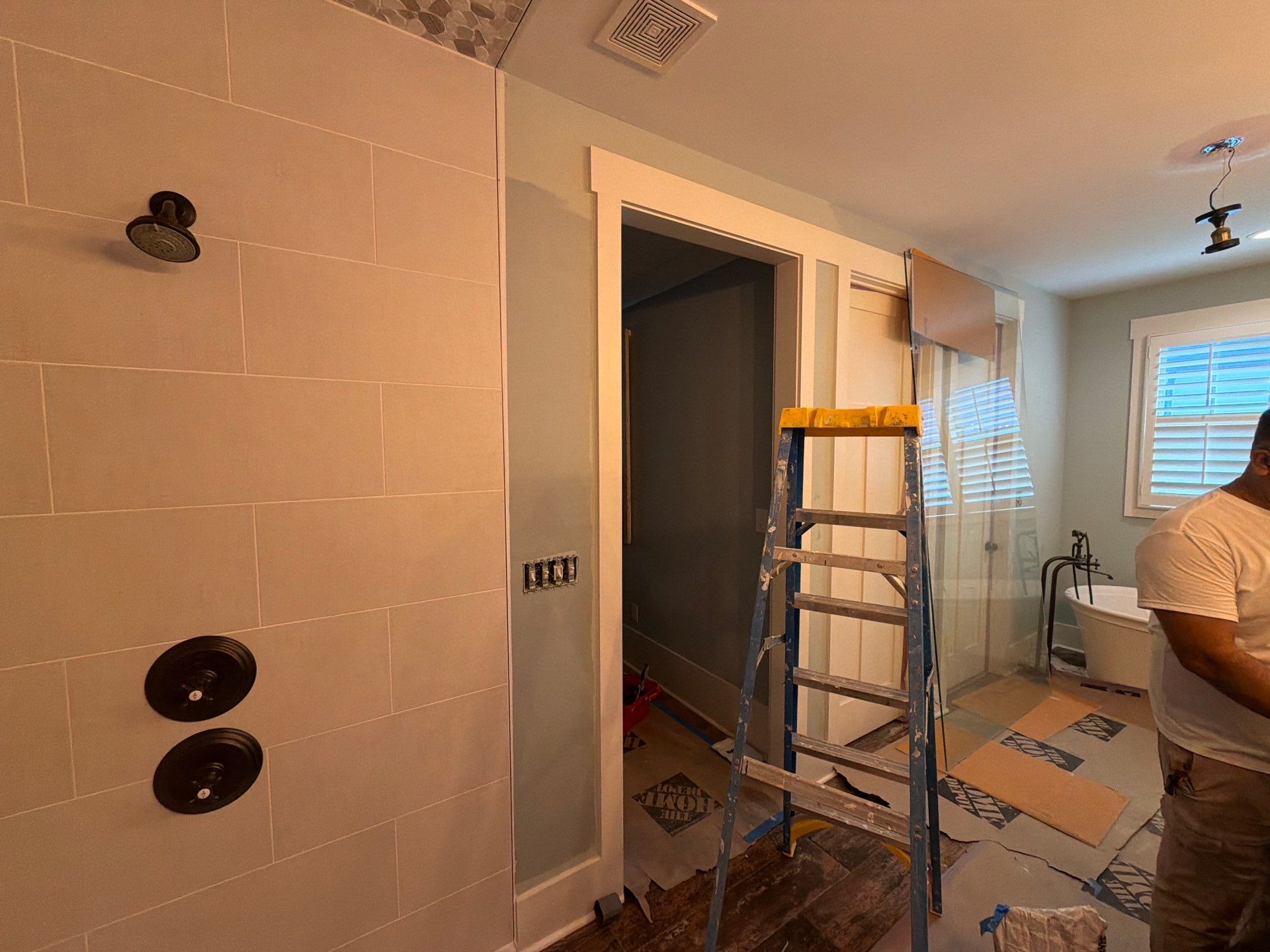 Master Bathroom Remodel With Subway Tile and Rainfall Shower in Kennesaw by Swift Home Renovations