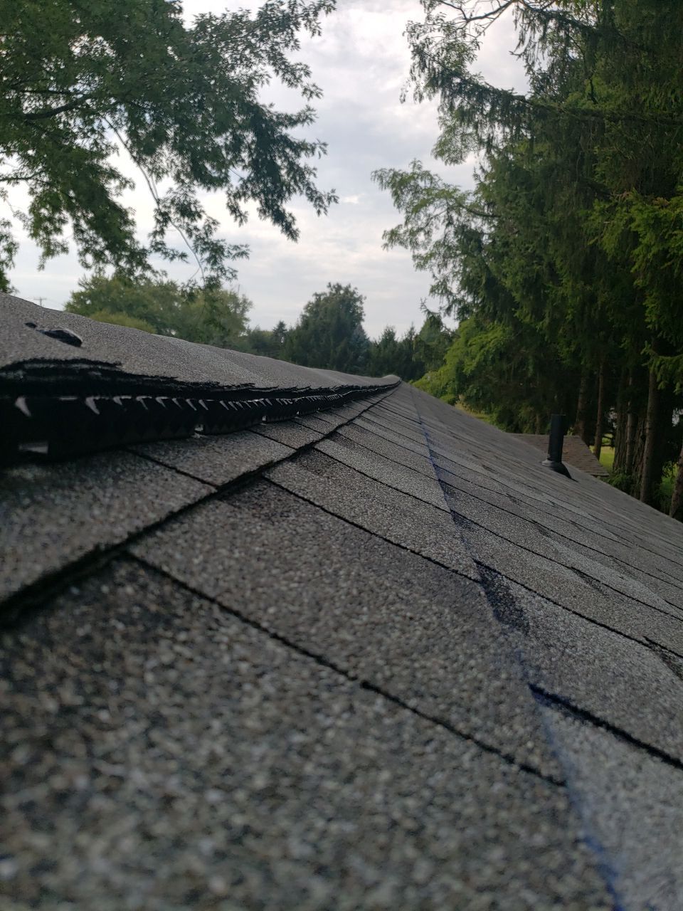 Brand: Atlas Pinnacle Color: Pristine Scotchgard Coastal Granite Drip: White by Eagle Eye Roofing