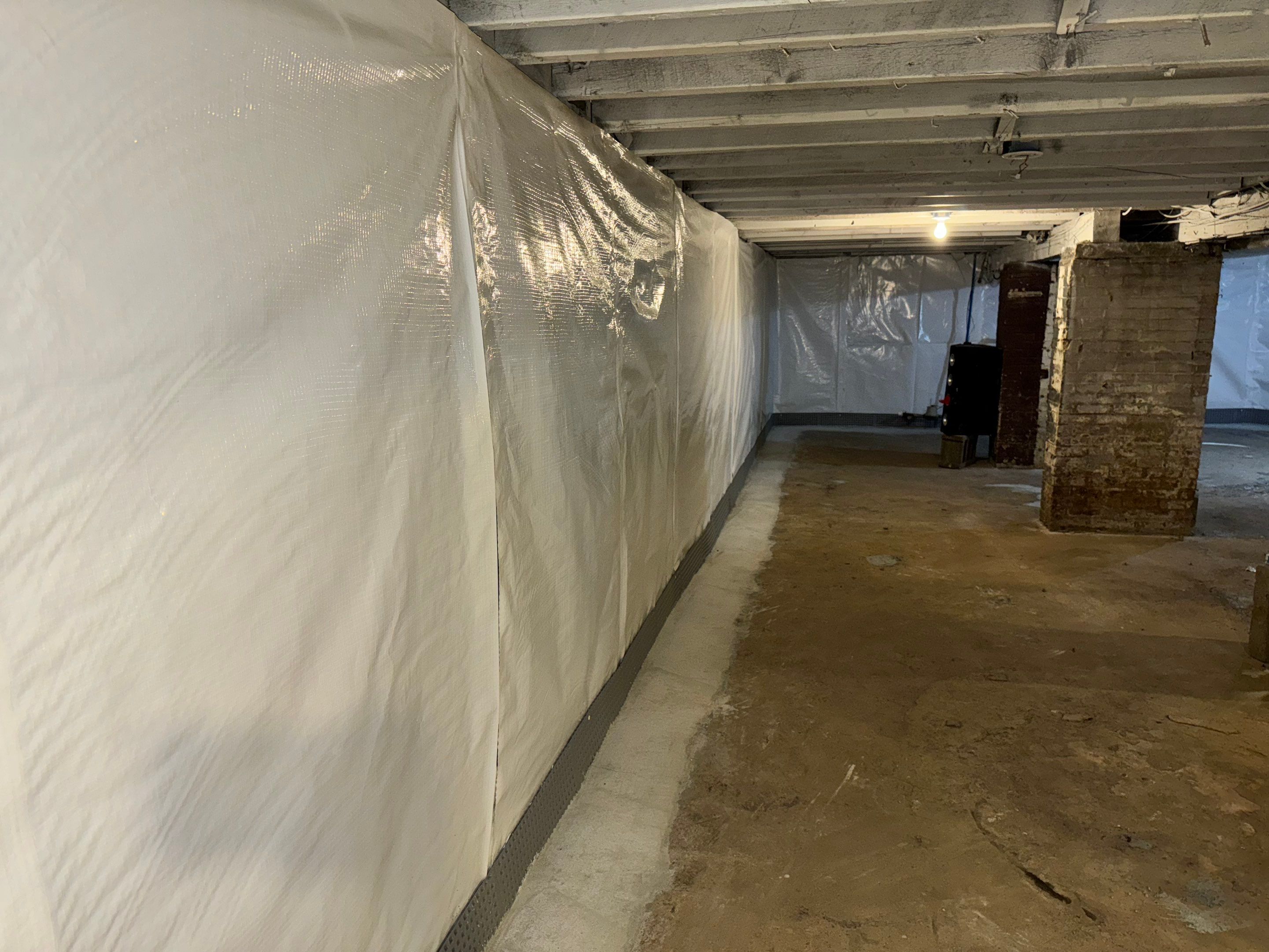 Interior French Drain & Wall Vapor Barrier in Newark, NJ  by Pure Service Pro, LLC 
