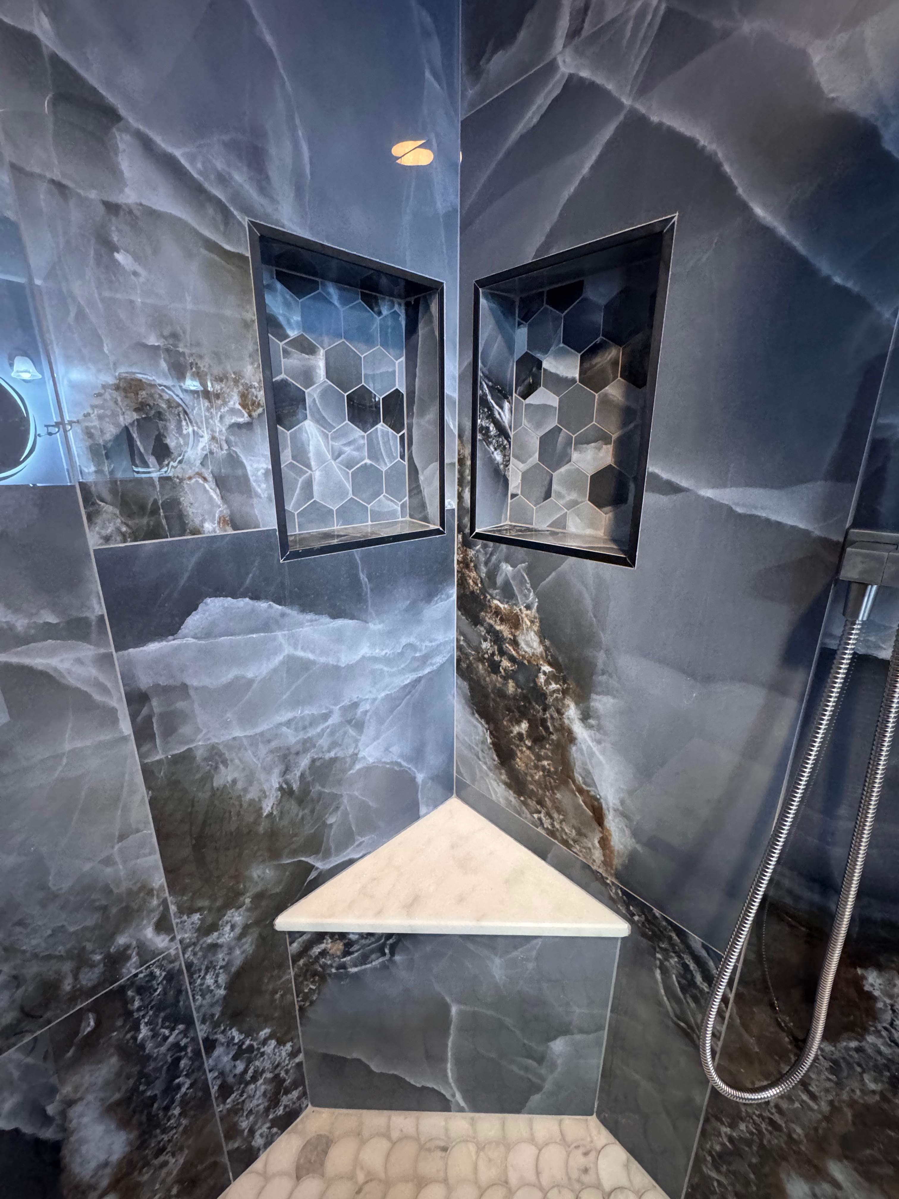 Master bathroom renovation by Prudencio