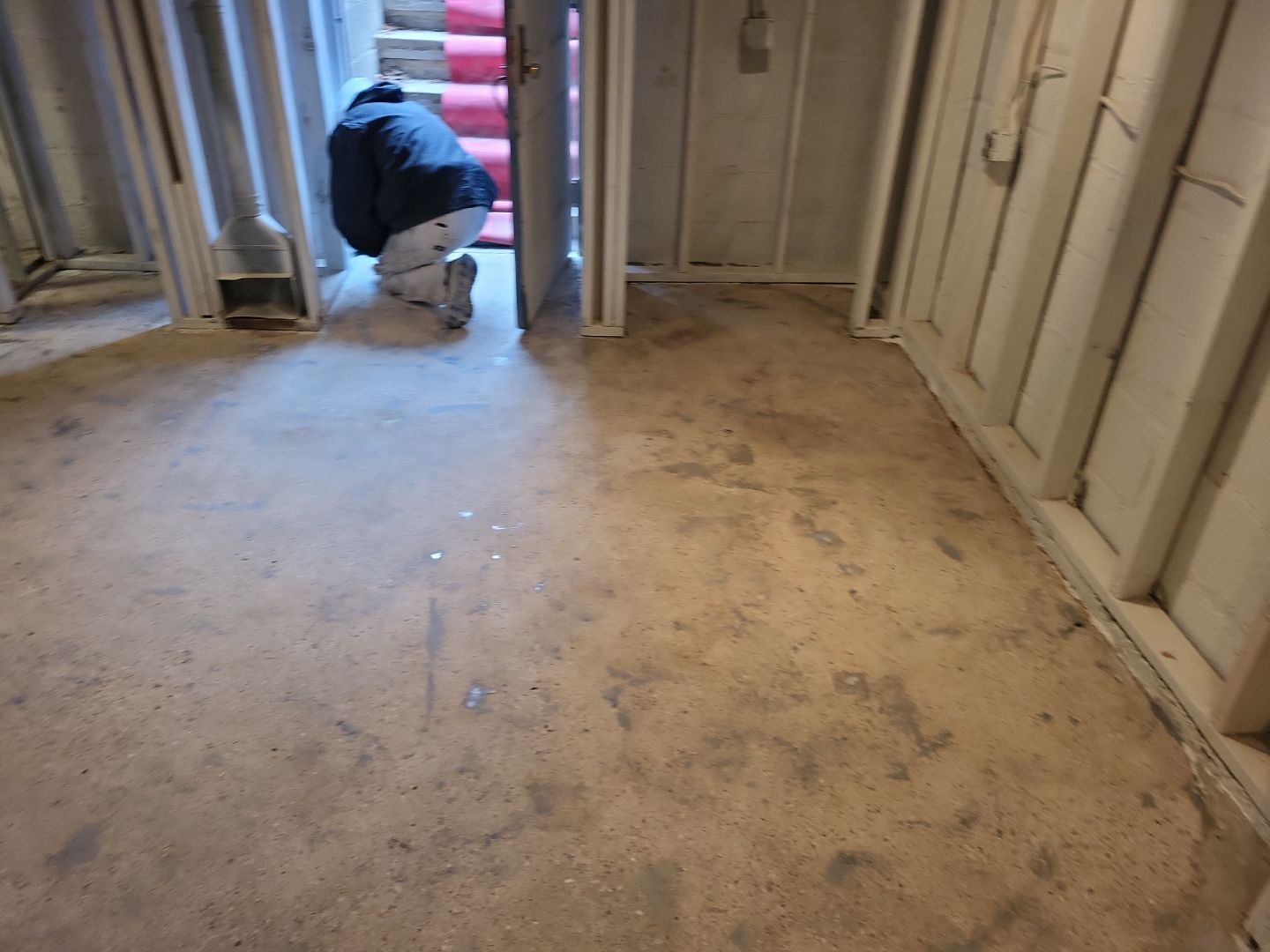 Basement Concrete Floor Coating with Penntek Flake System by Spectrum Painting, LLC