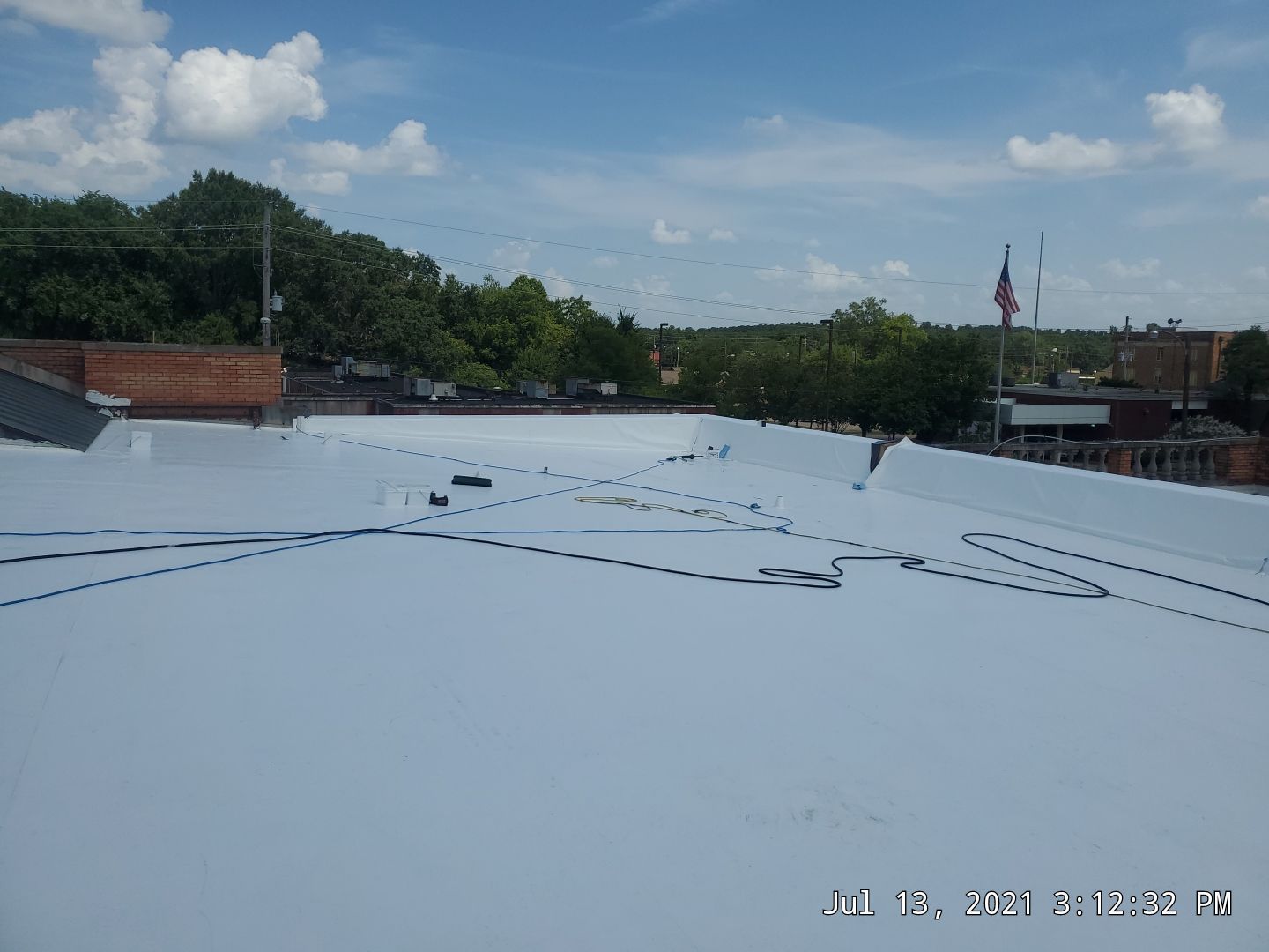 Commercial Roofing Installation using 50 mil PVC by Hostetler Roofing