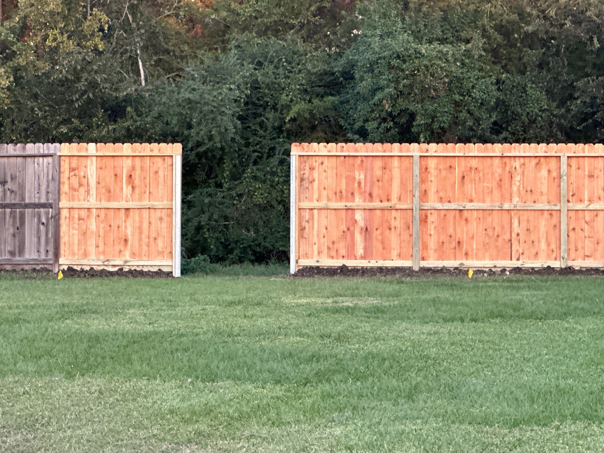 Premium Commercial Fence Installation with Western Red Cedar Pickets, 3 Rails, and Deluxe Wood Gates" by Tim's Fences