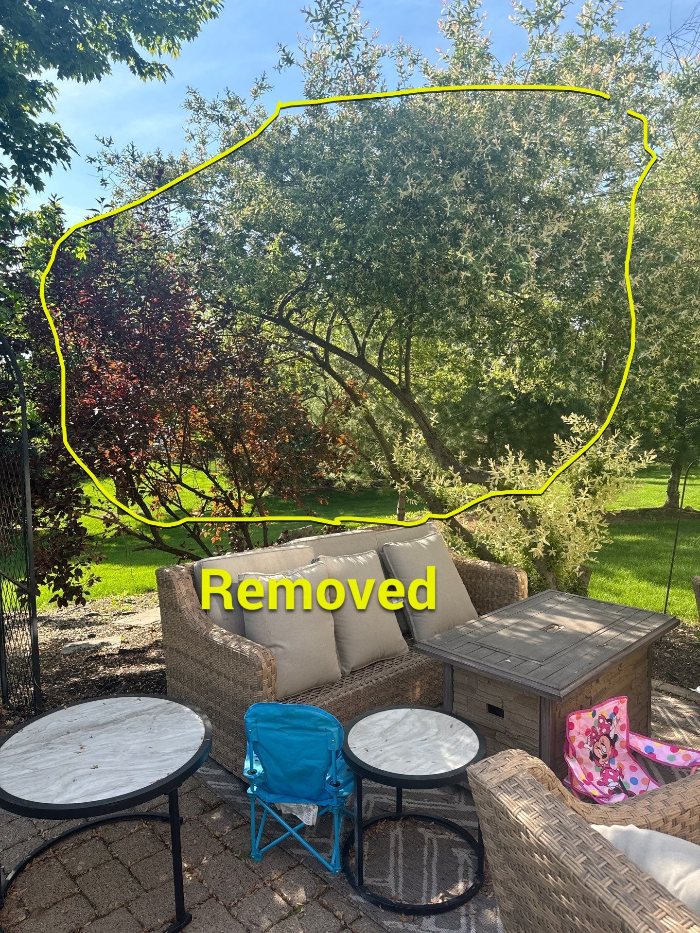 Backyard Retreat: Techo-Bloc Patio + Firepit Lounge by Saylor’s Lawn & Landscape