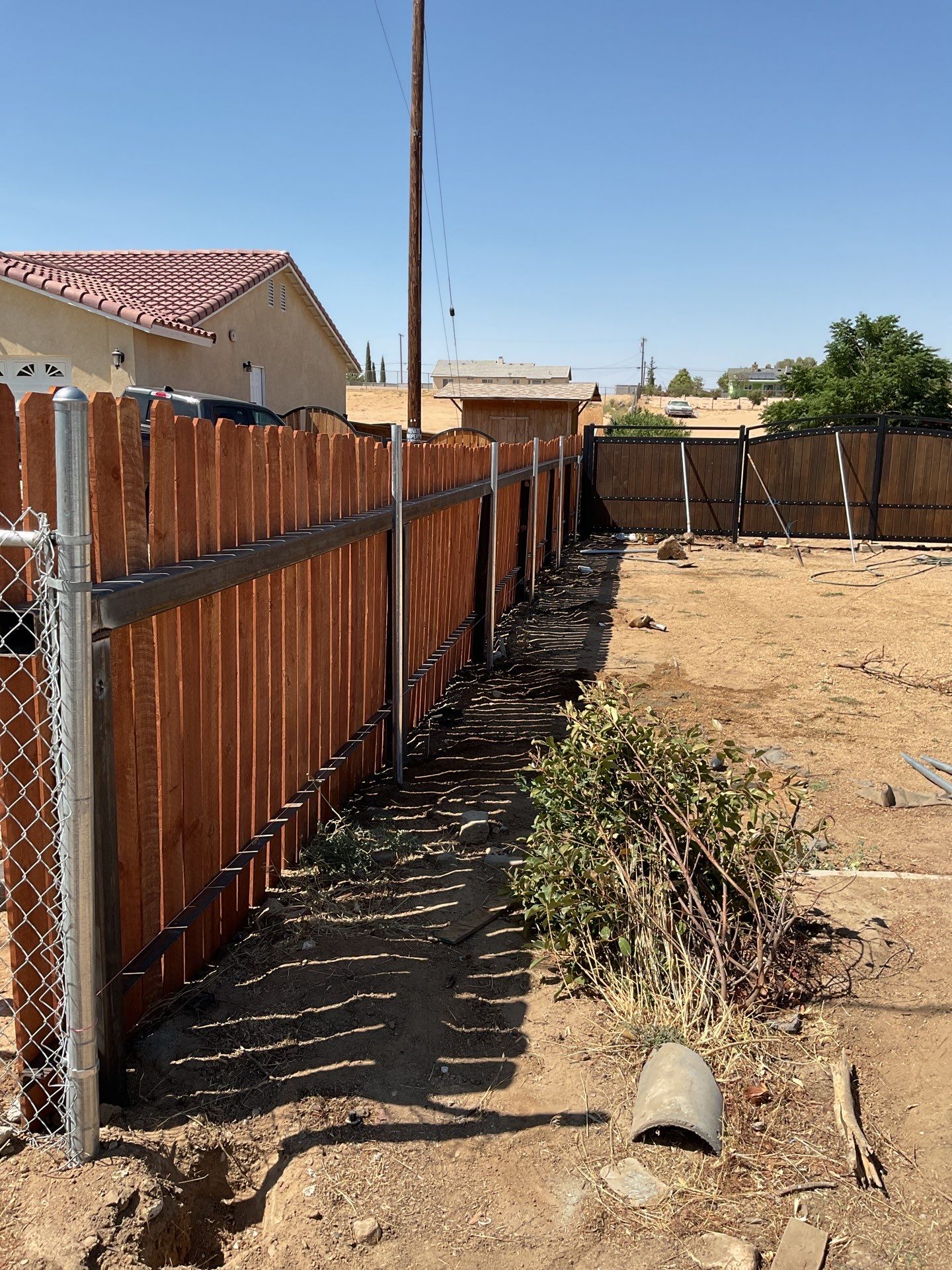 Fence Installation using chain -link by Fence Guys Inc. 