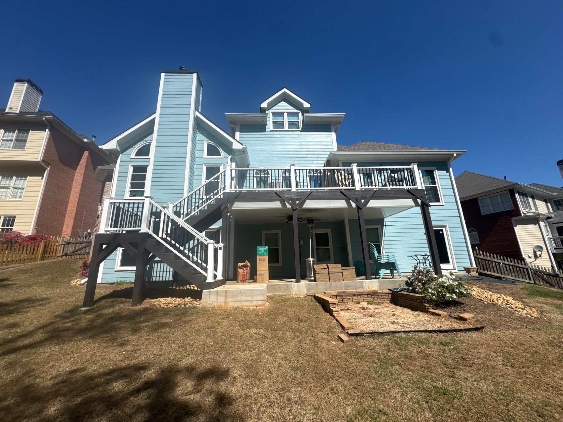 Full Exterior Home Painting for Multi-Story Residence in Marietta by Swift Home Renovations