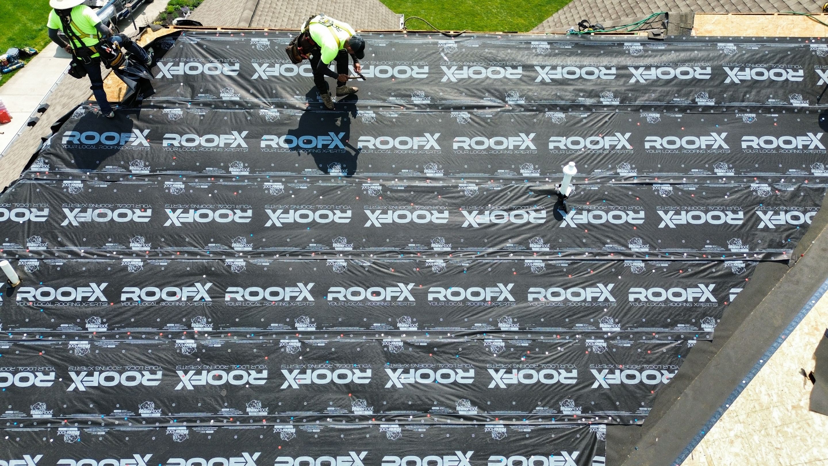 Residential Roofing Installation using Duration Series Shingles - Colonial Slate by RoofX 