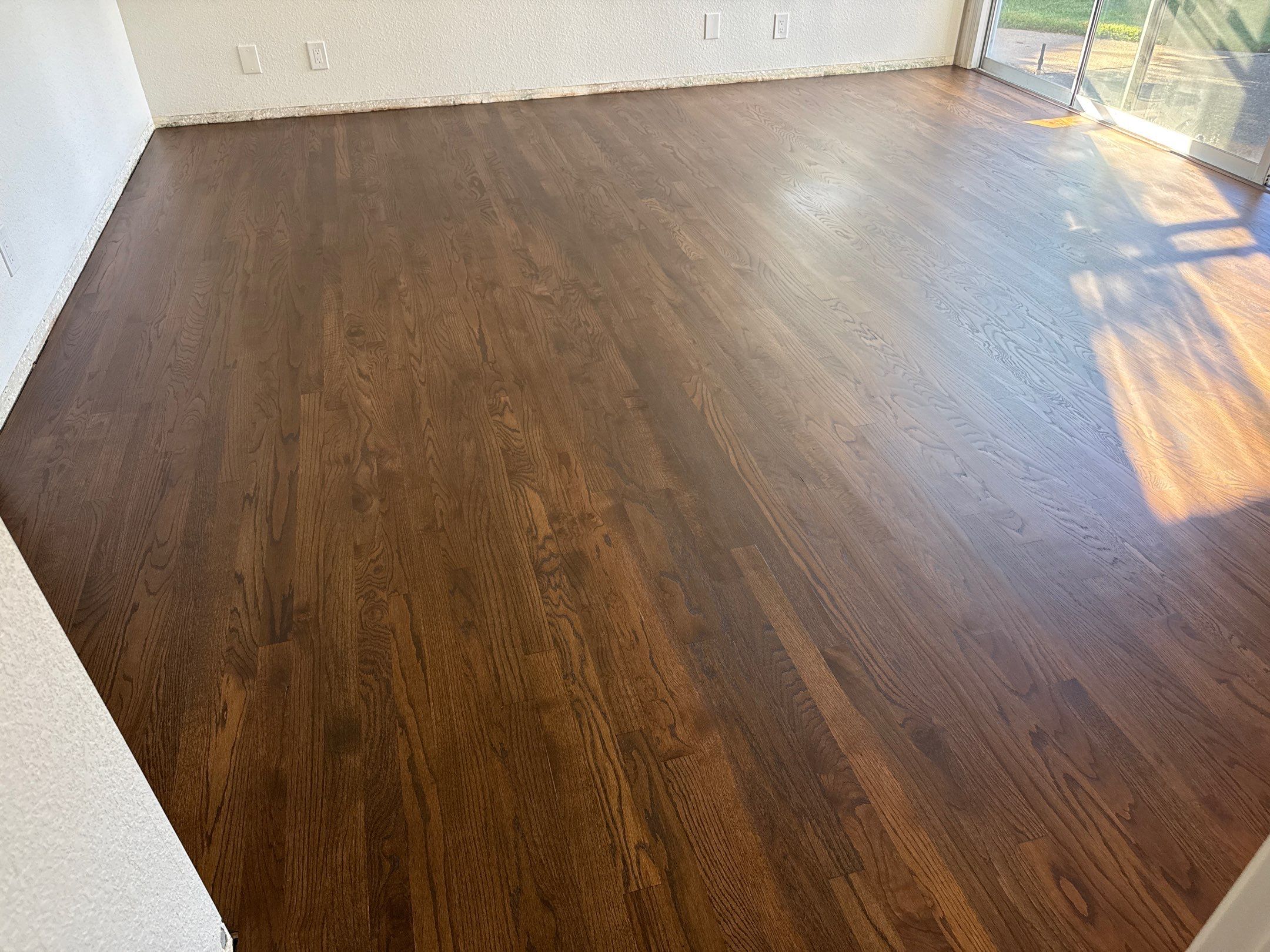 Custom Red Oak Hardwood Floor Installation and Finishing in Roseville by Footprints Floors South Sacramento