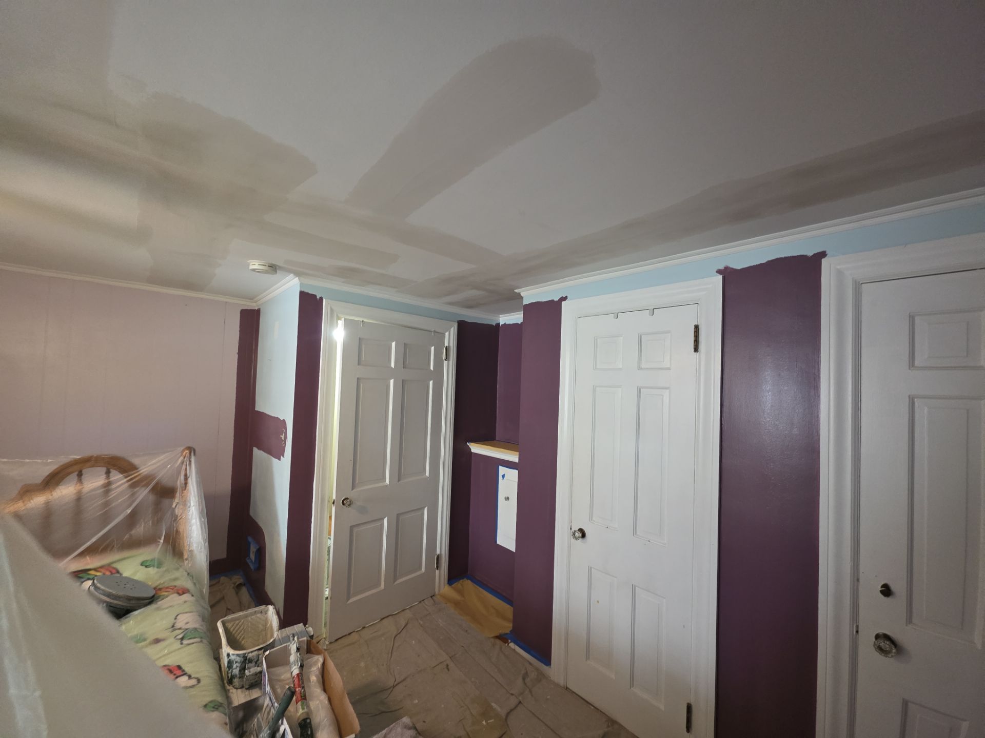Interior Bedroom Painting and Drywall Repair in Grand Rapids by Gordon Painting