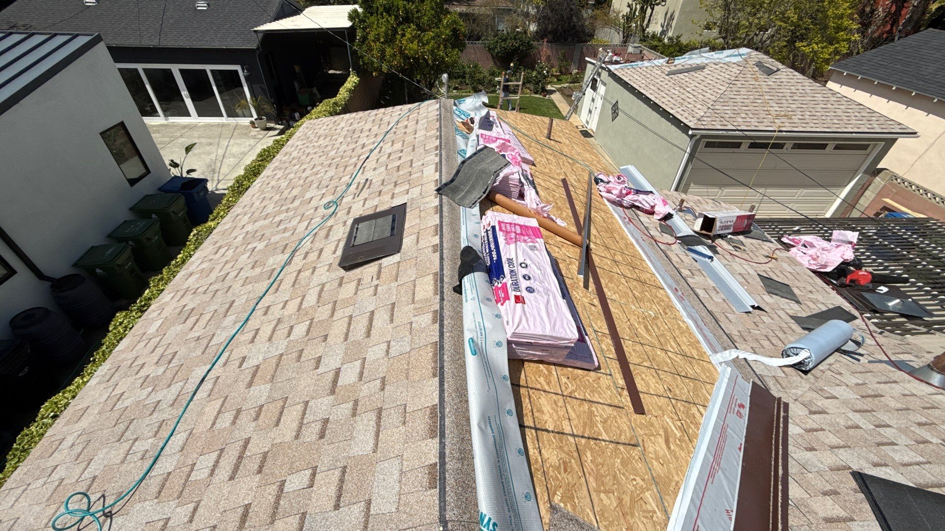 Residential Roofing Installation using Owens Corning Duration Cool Shingles by Hull Brothers Roofing