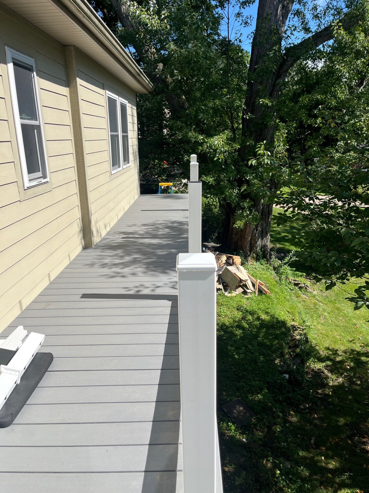 Timbertech Custom Deck Build and Sliding Door Replacement in Pittsburgh by Cousins Roofing Siding & Decks