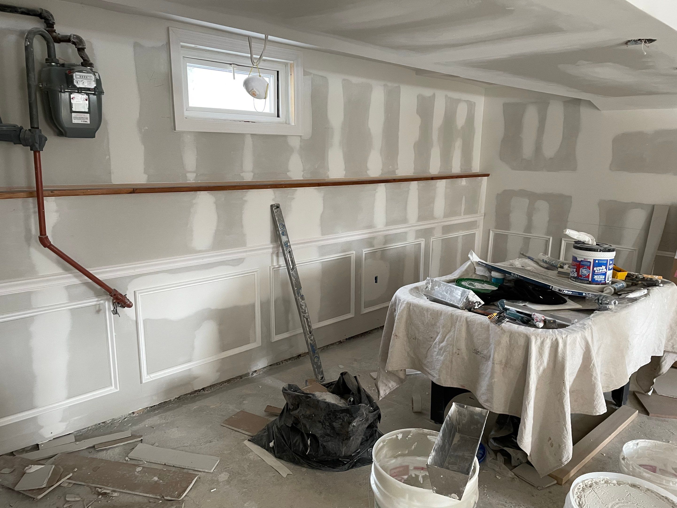 Basement Remodel using Wood by Home Concepts Construction