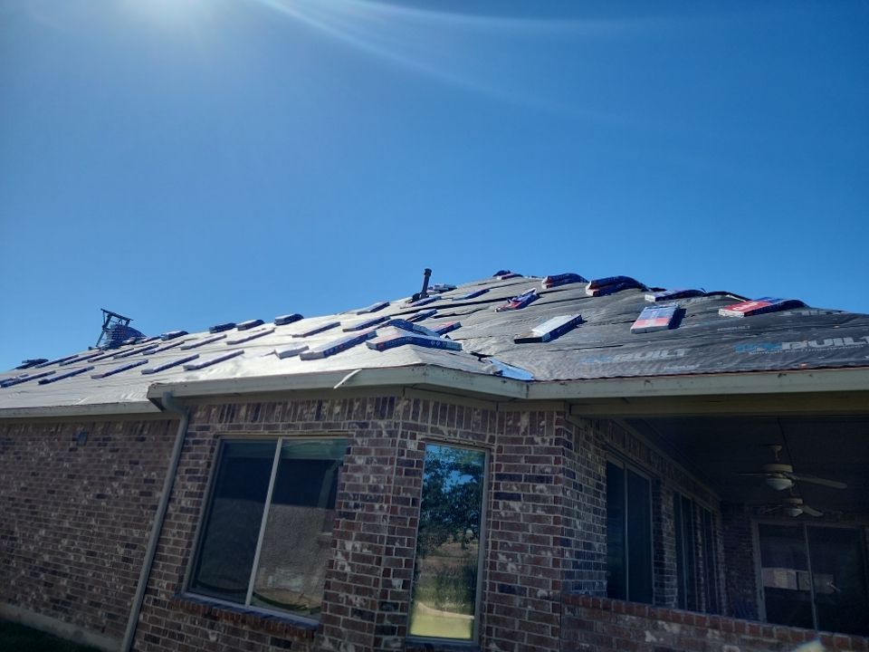 Insurance Claim Roof and Gutters using GAF Timberline HD Barkwood by Tex-Line Roofing