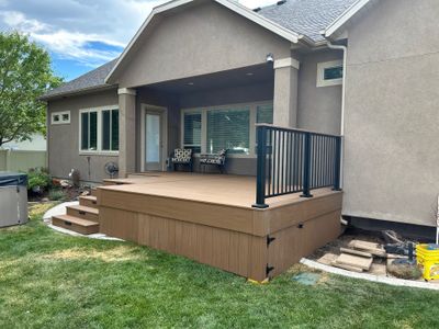 Hot Tub Deck with Cocktail Rail