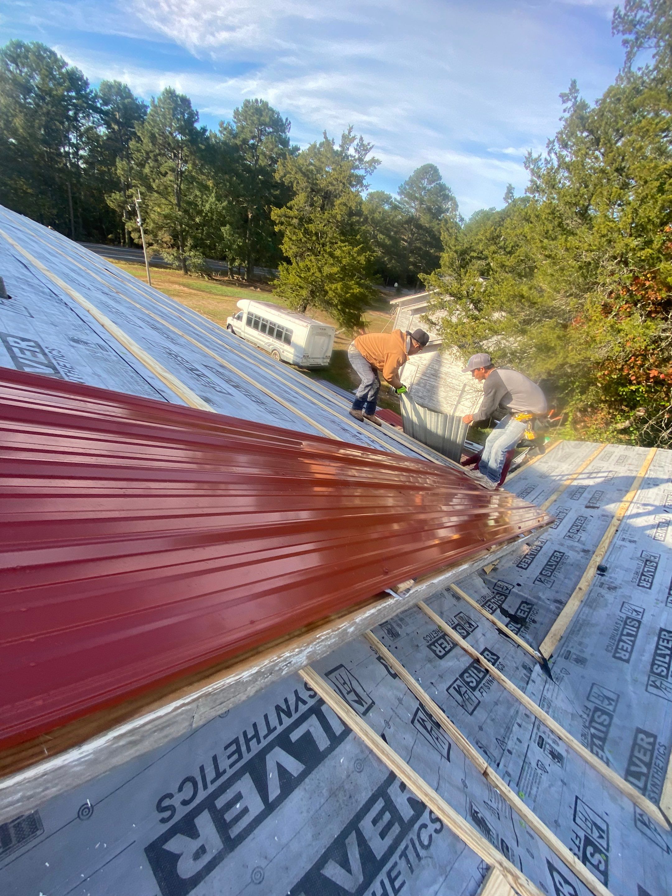 Residential Metal Roof Replacement using Reed's Metals: 26 GA. Colored Residential Metal Panels (Barn Red) by Hostetler Roofing