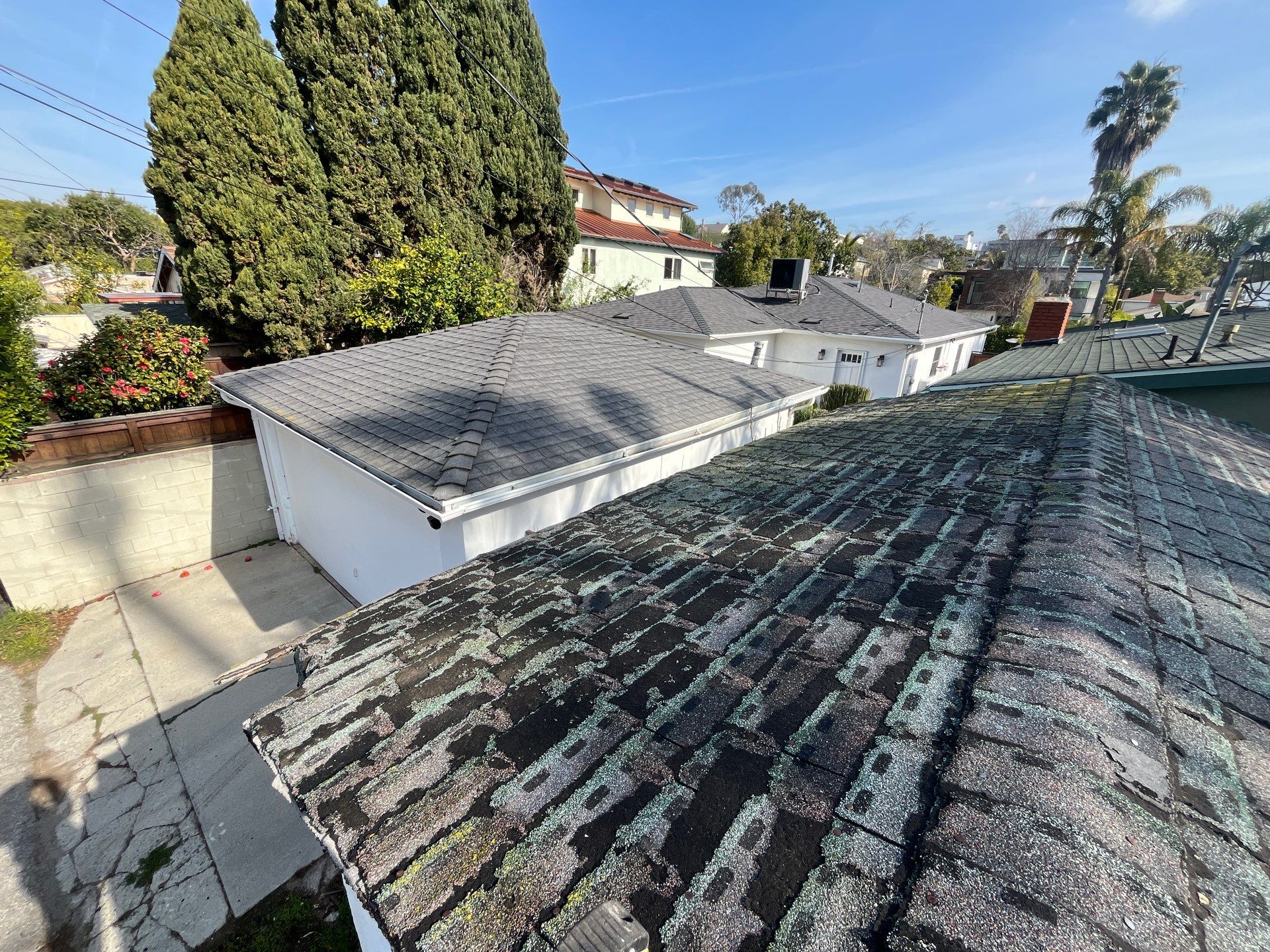 Garage Reroof using Owens Corning Duration Cool Shingles by Hull Brothers Roofing