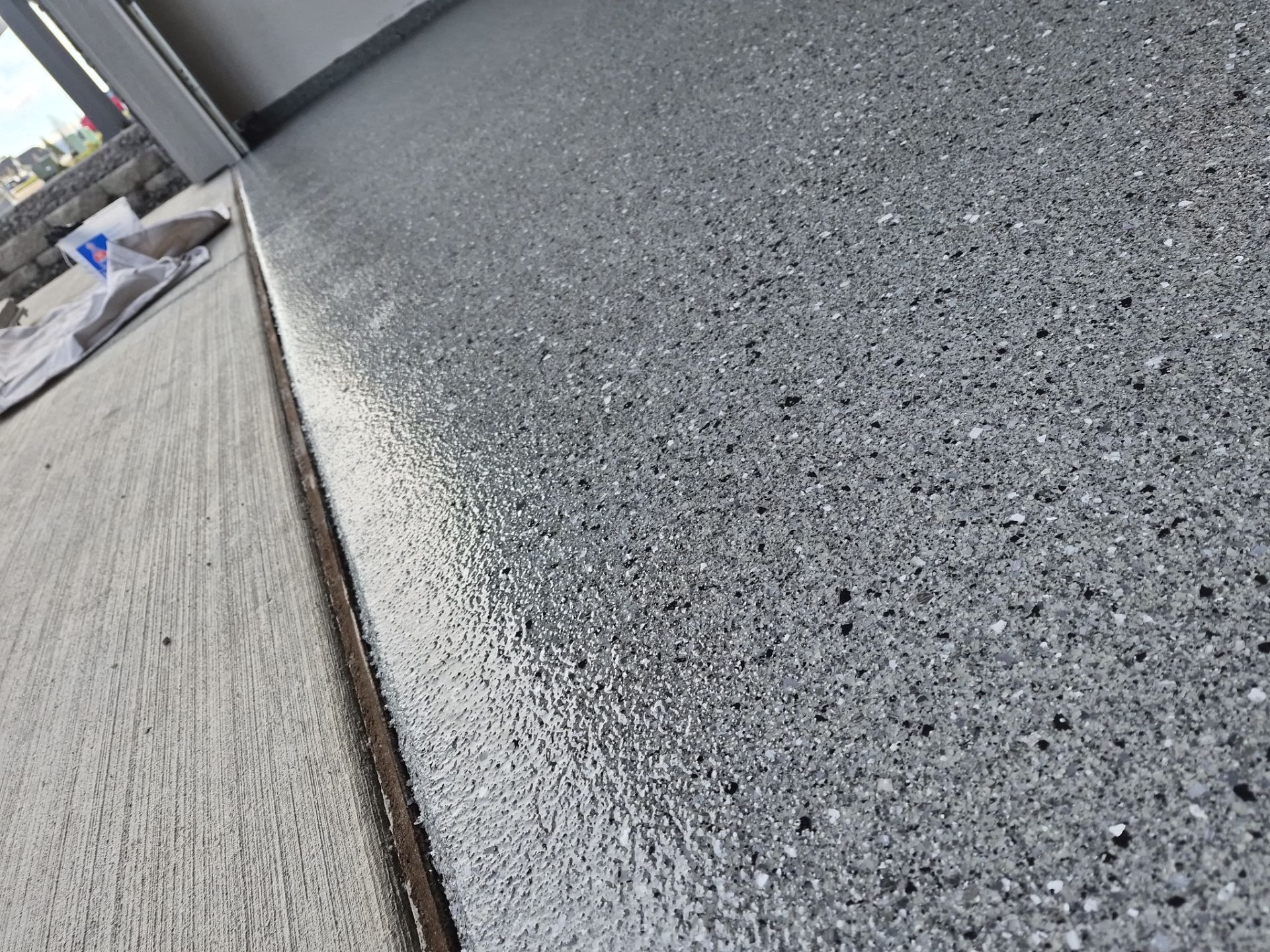 Slate Hybrid Polyurea Garage Floor Coating in Spokane by Croc Coatings, LLC