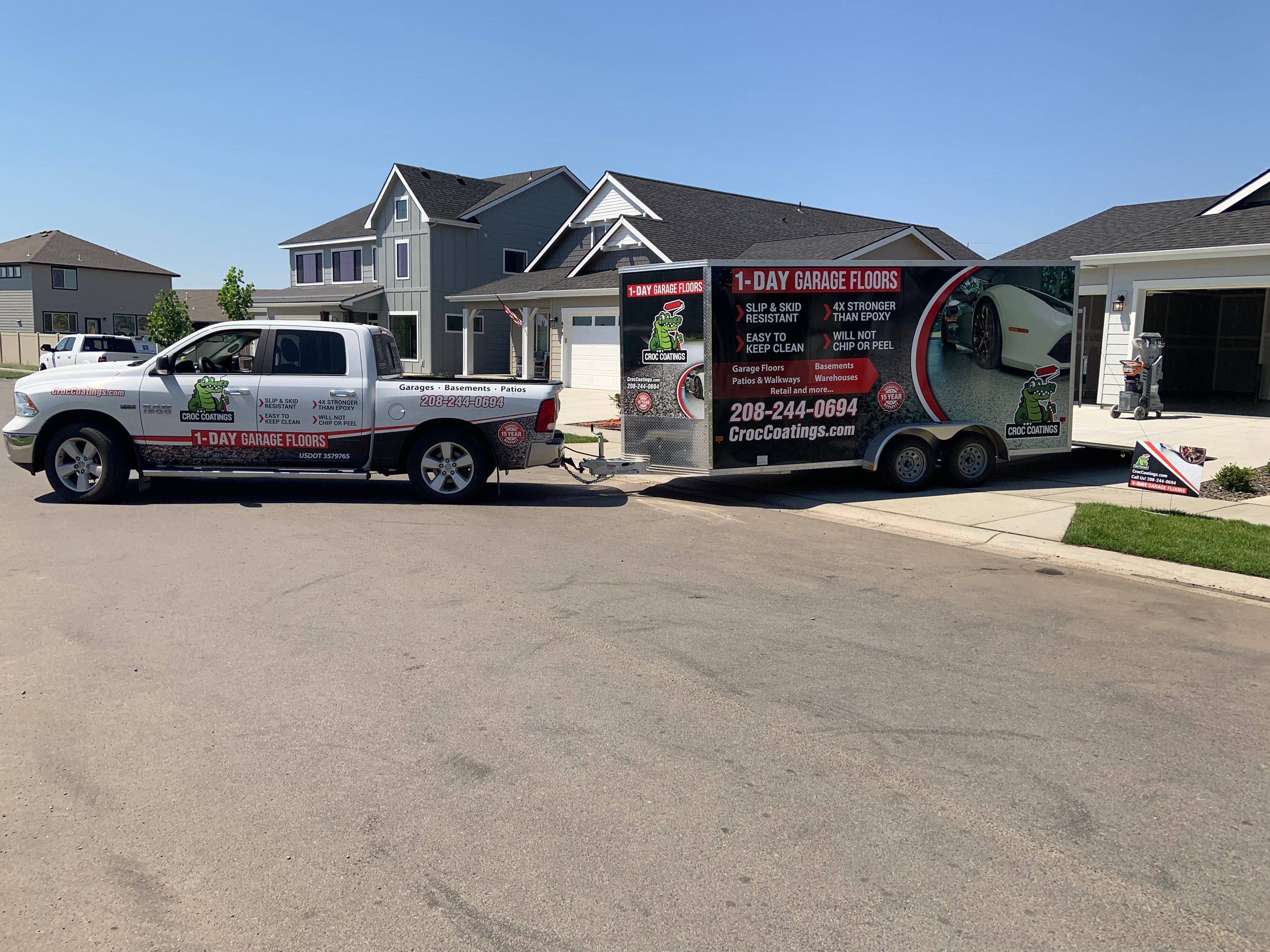 Garage Transformation using Domino by Croc Coatings, LLC