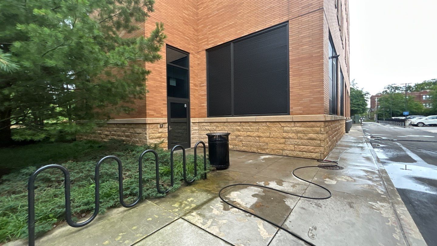 natural stone using Algaecide, soft wash soap by Northern Power Washing LLC.