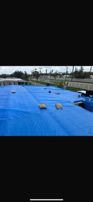 Hurricane Damage using board up