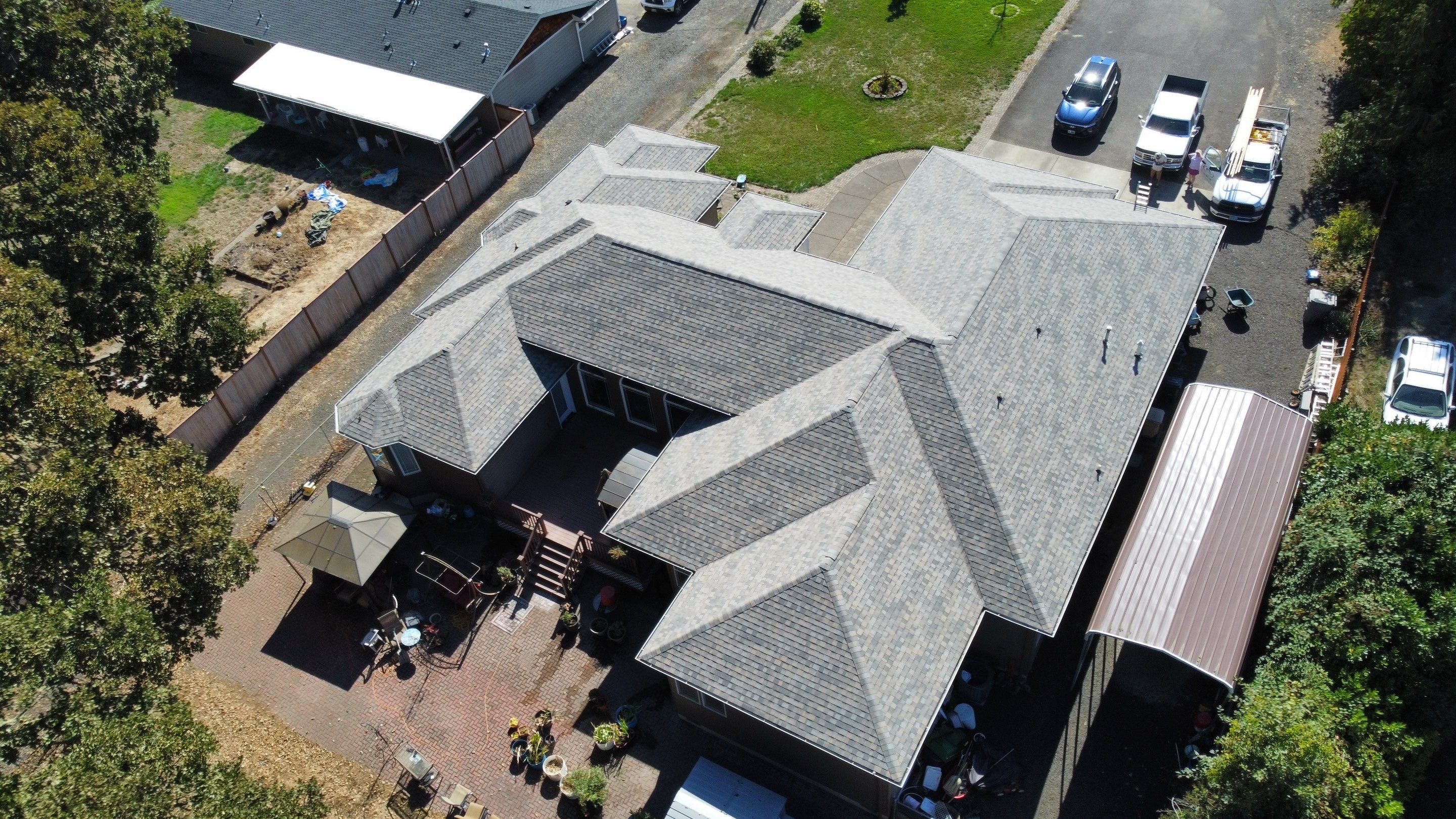 Residential Roofing Installation using IKO Dynasty (Color: Biscayne) by Orezona Building & Roofing Company, Inc.