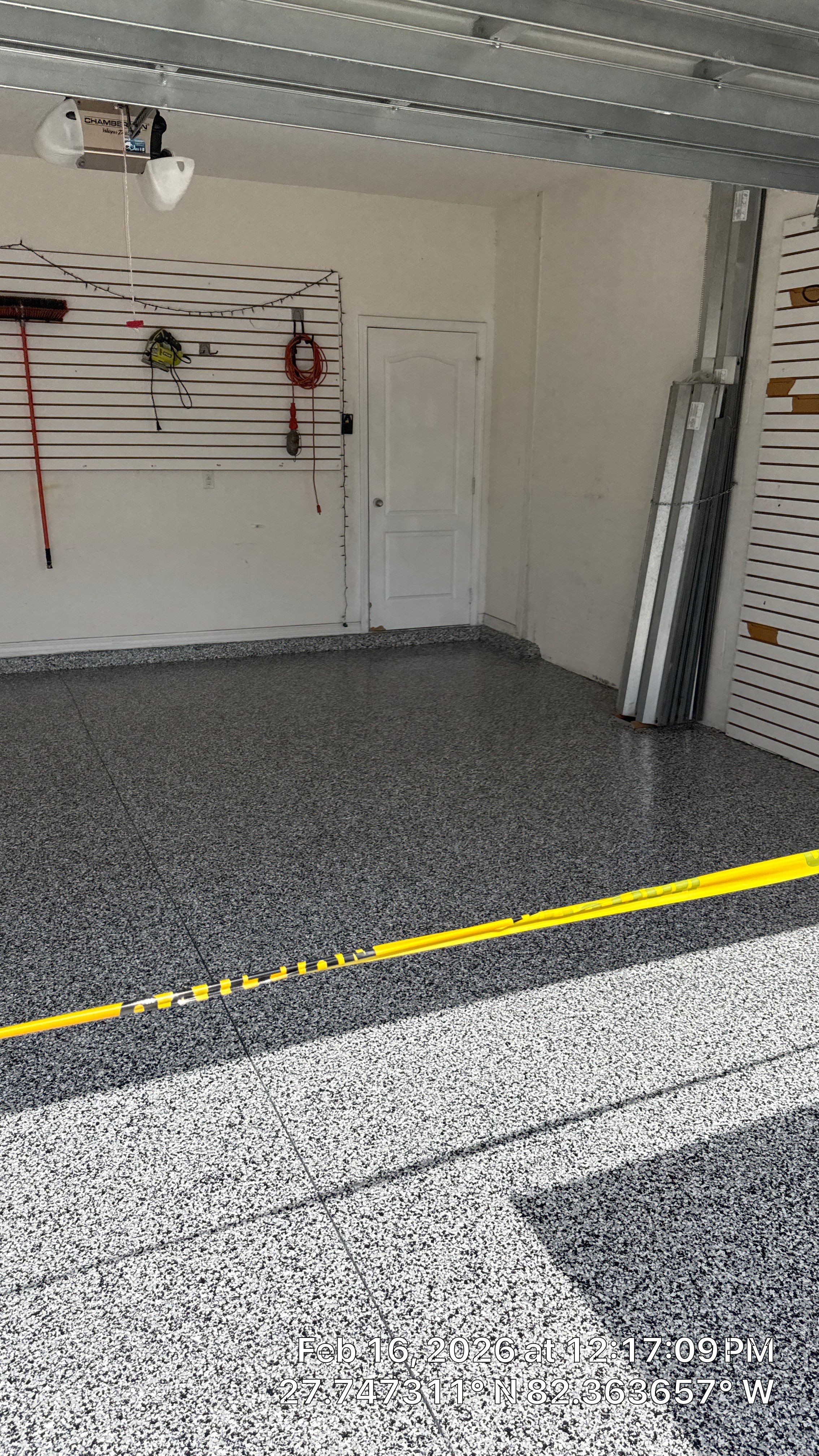 High-Contrast 'Domino' Flake Finish by Performance Floors & Coating