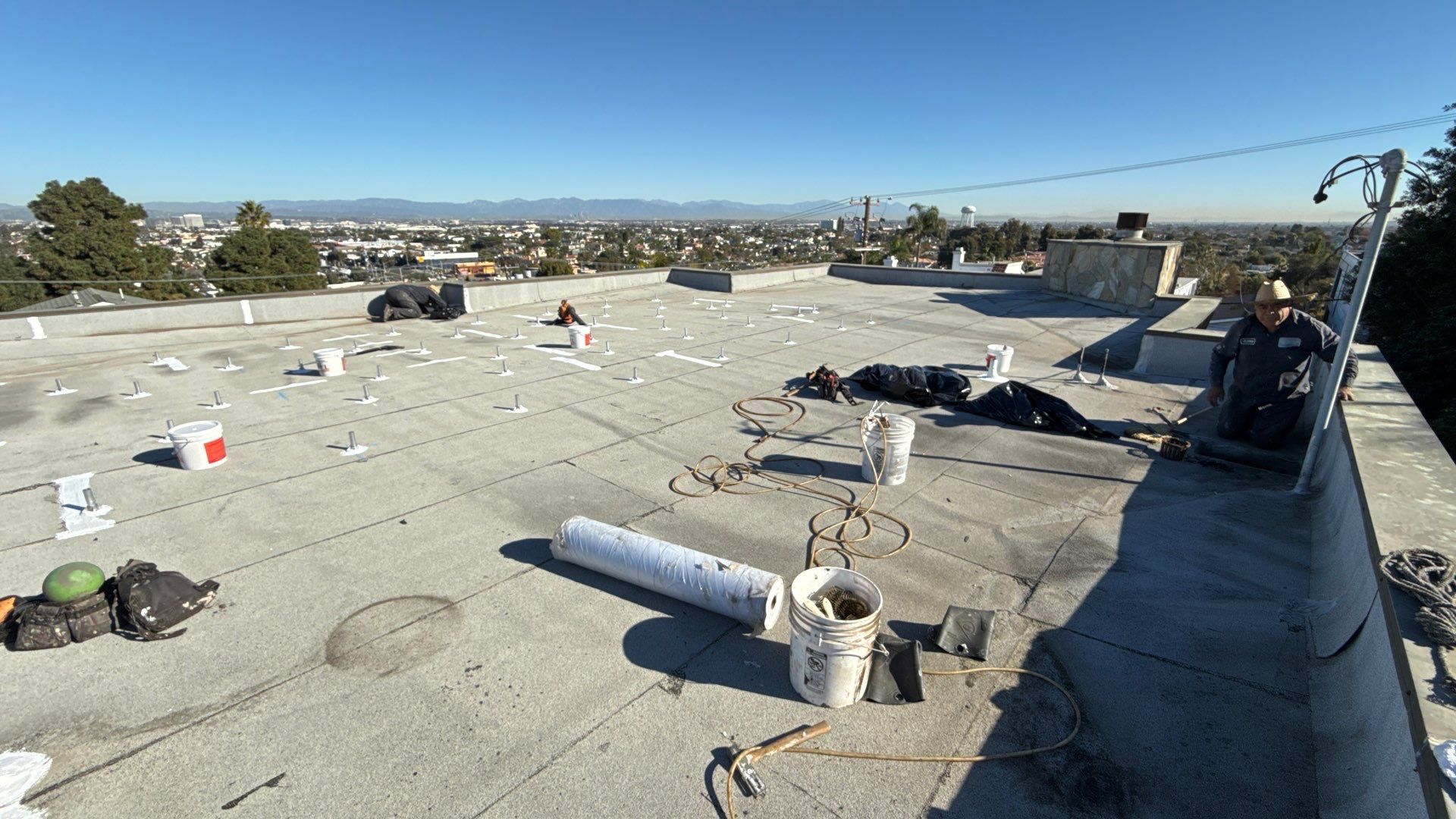 Residential Roofing Installation using ASC Silicone Membrane by Hull Brothers Roofing