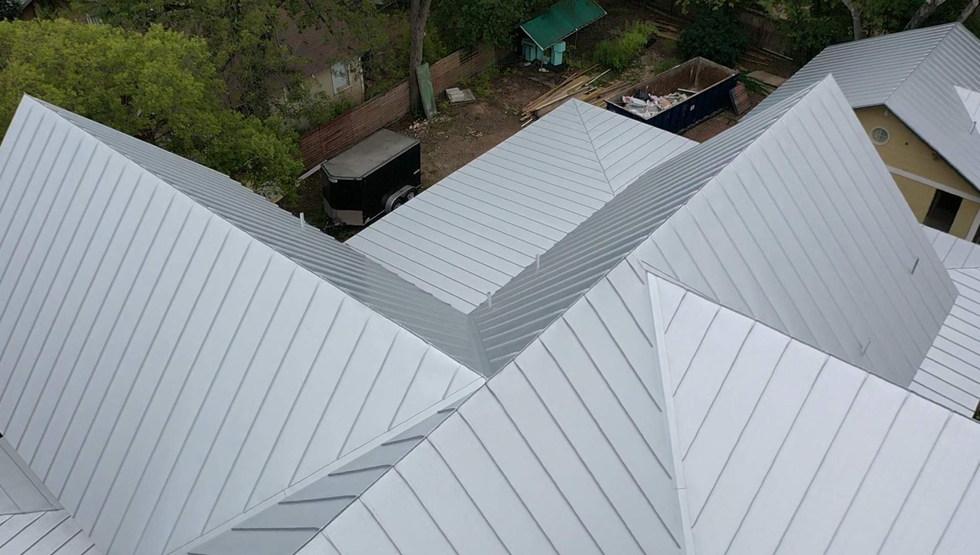 Residential Metal Roof Installation using McElroy Metal by Premier Roofing and Contracting