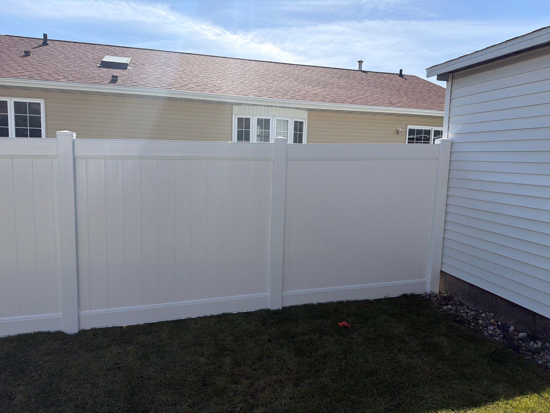 Custom Vinyl Privacy and Chain Link Fence Installation in Waterloo by Perfect Picket Fence and Stain