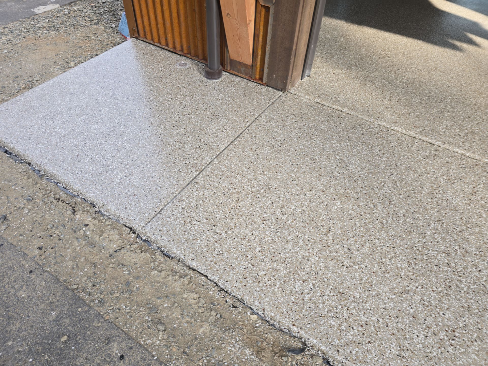 Garage Transformation using Pebble Beach by Croc Coatings, LLC