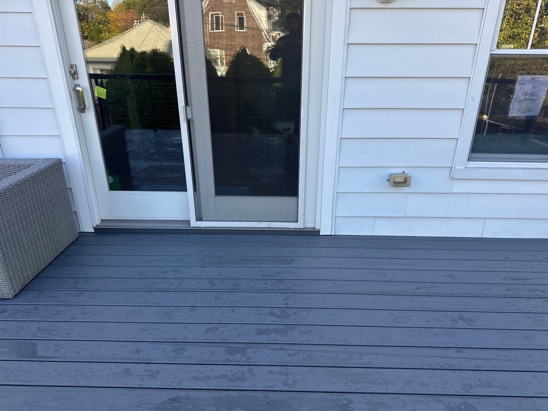 new deck with cable rails in Montclair NJ by deck guardian