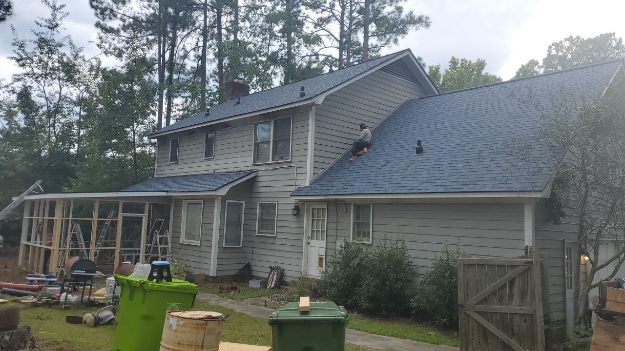 Residential Roofing and Porch Rebuild using Owens Corning Duration Shingles by Indigo State Roofing