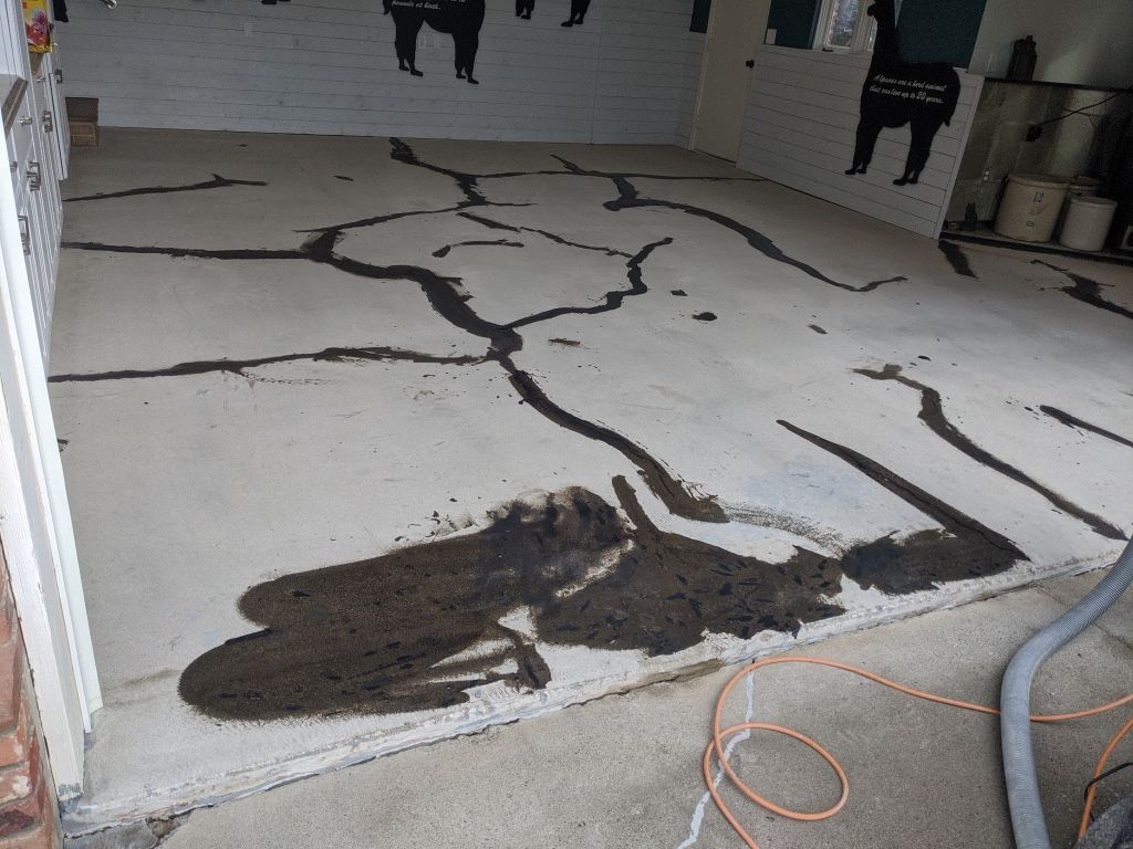 Garage Transformation using Slate Stone and the Penntek Evolution System by Croc Coatings, LLC