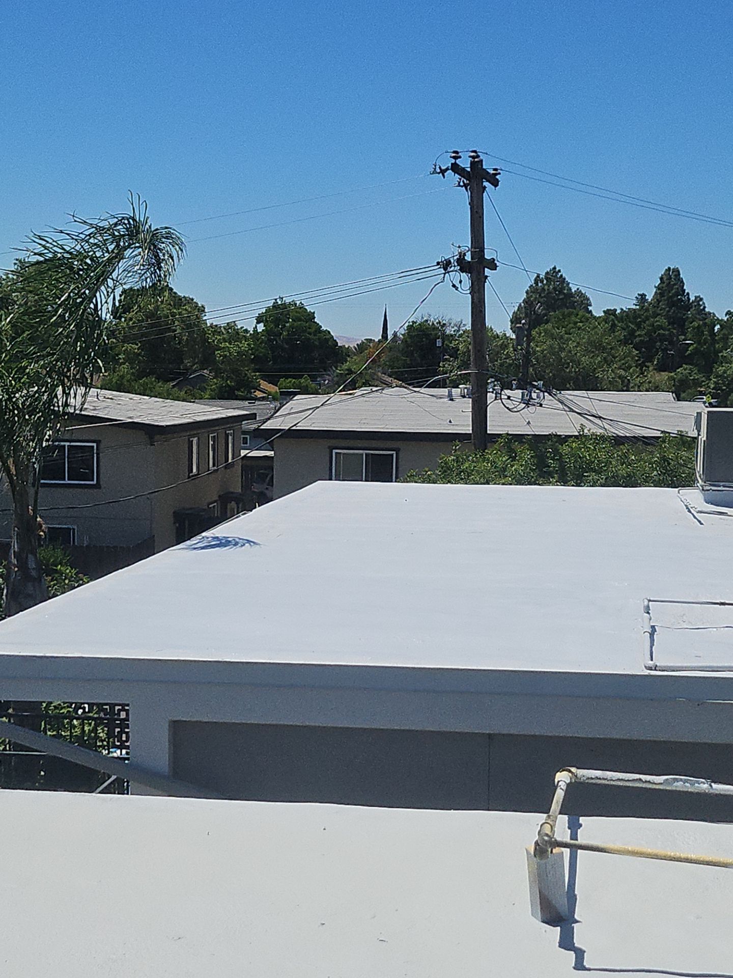 Foam Refurbish using General Coatings acrylic coatings and spray foam by Straight Edge Roofing Inc