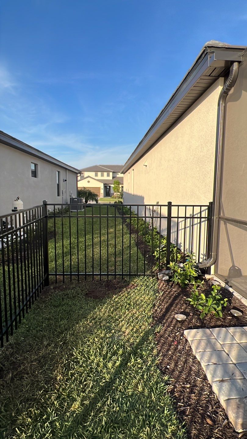 Aluminum Fence Installation using Black 3 Rail Aluminum Fence by Asap fence and gates, LLC